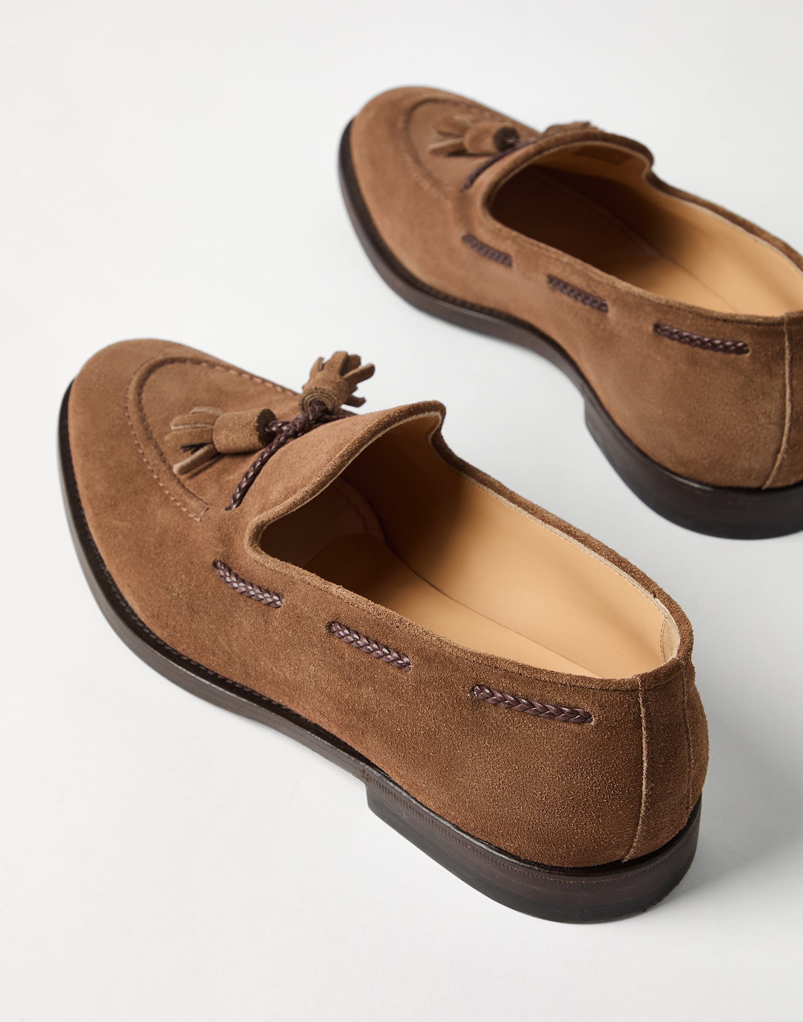 Brunello Cucinelli Tassel Suede Loafers