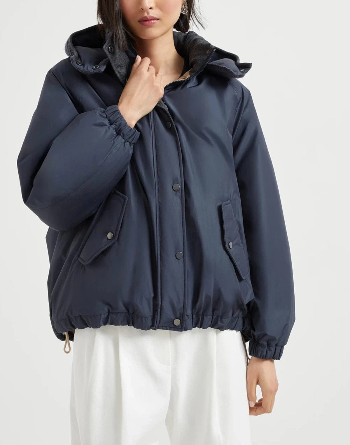 Brunello Cucinelli Techno Cotton Water-Resistant Taffeta Jacket