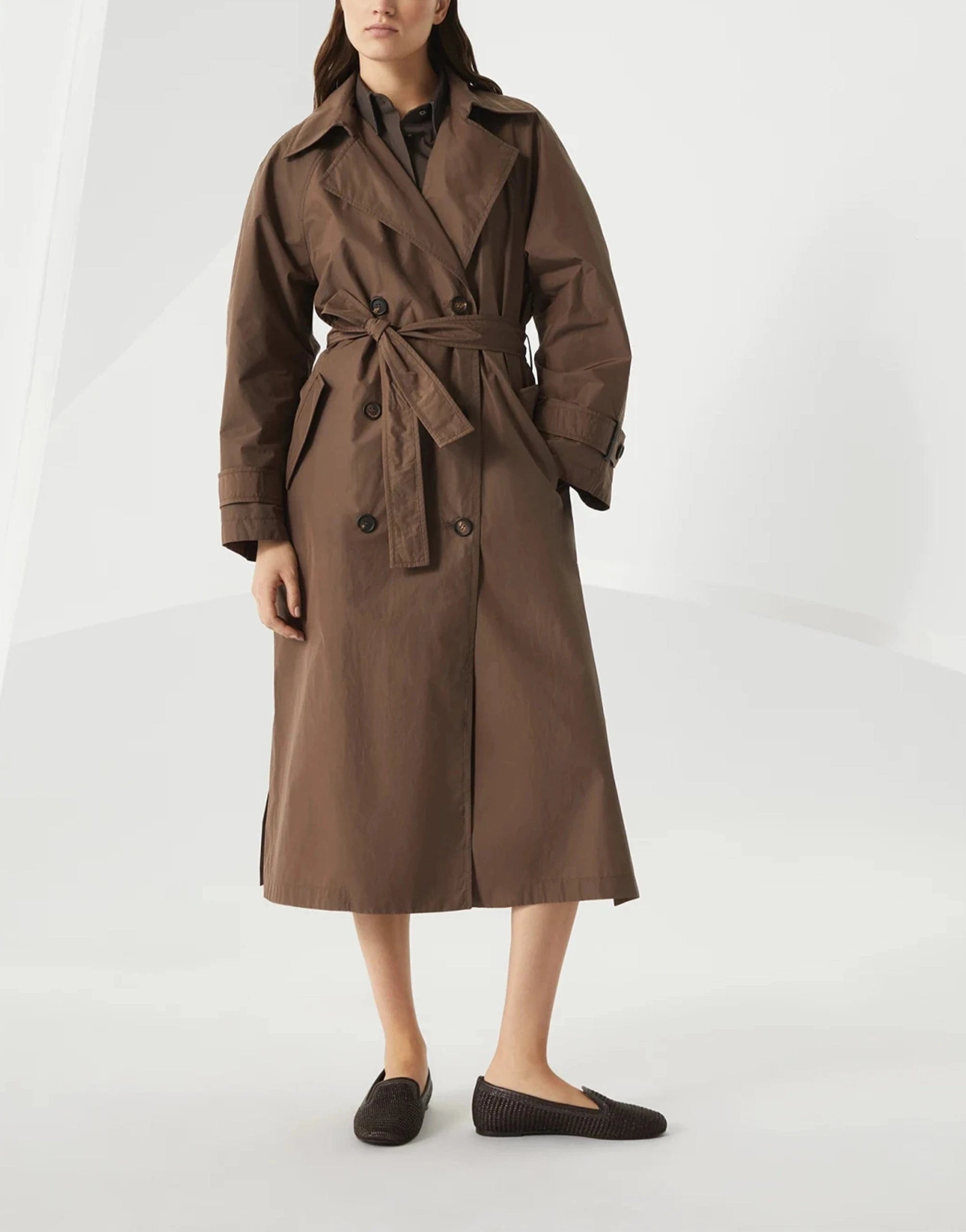 Brunello Cucinelli Techno Taffeta Trench Coach