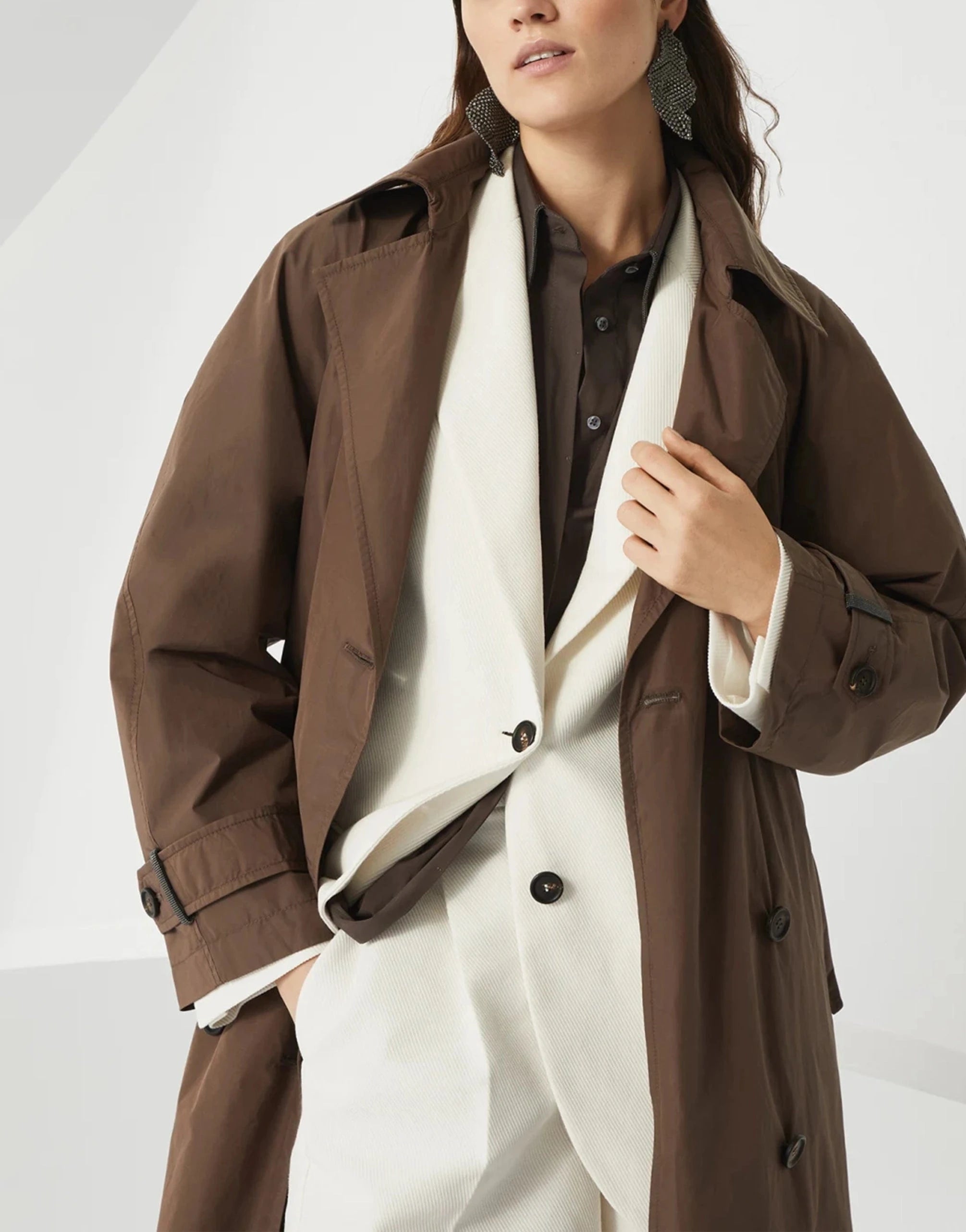 Brunello Cucinelli Techno Taffeta Trench Coach