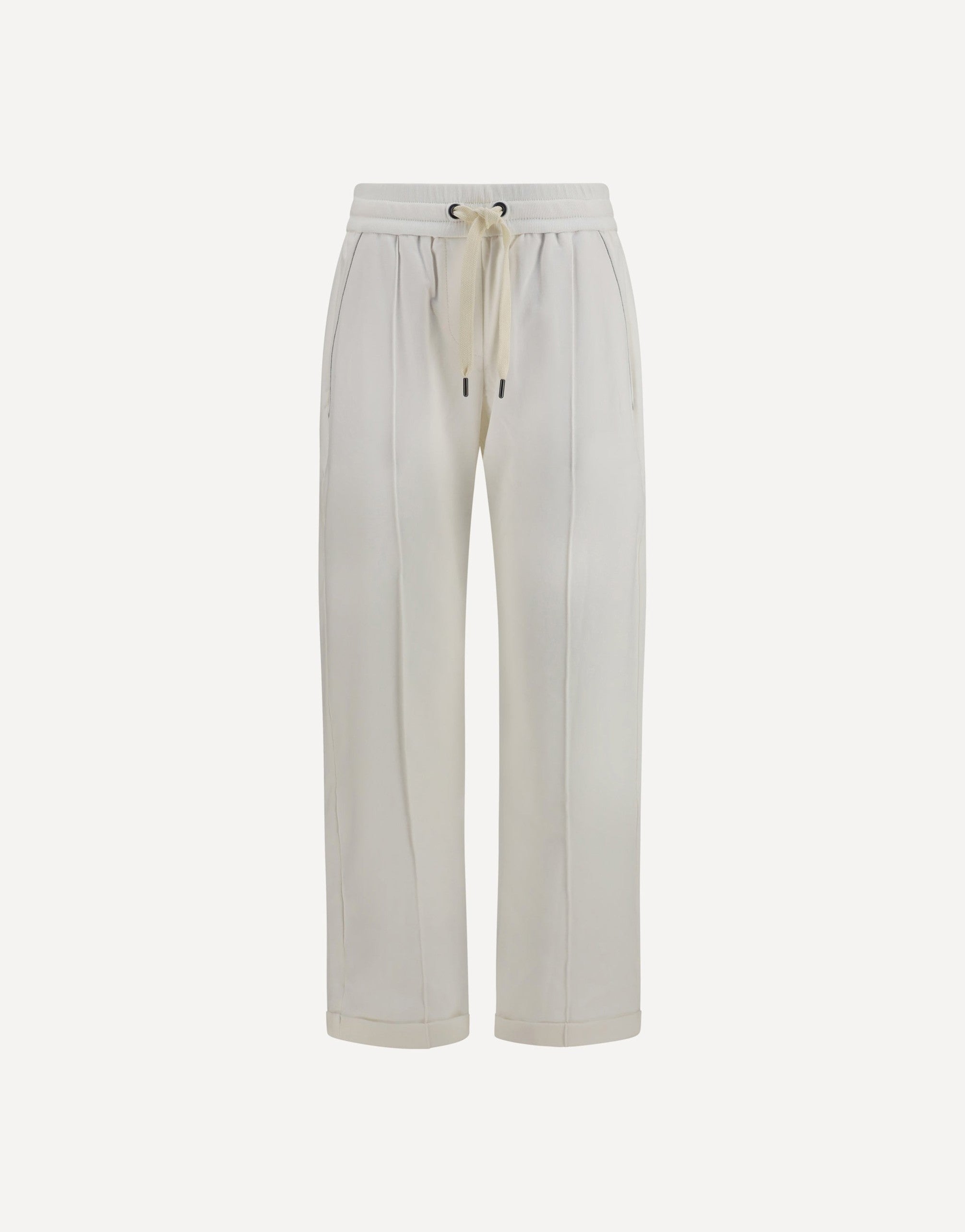 Brunello Cucinelli Track Stretch-Fleece Pants With Monili