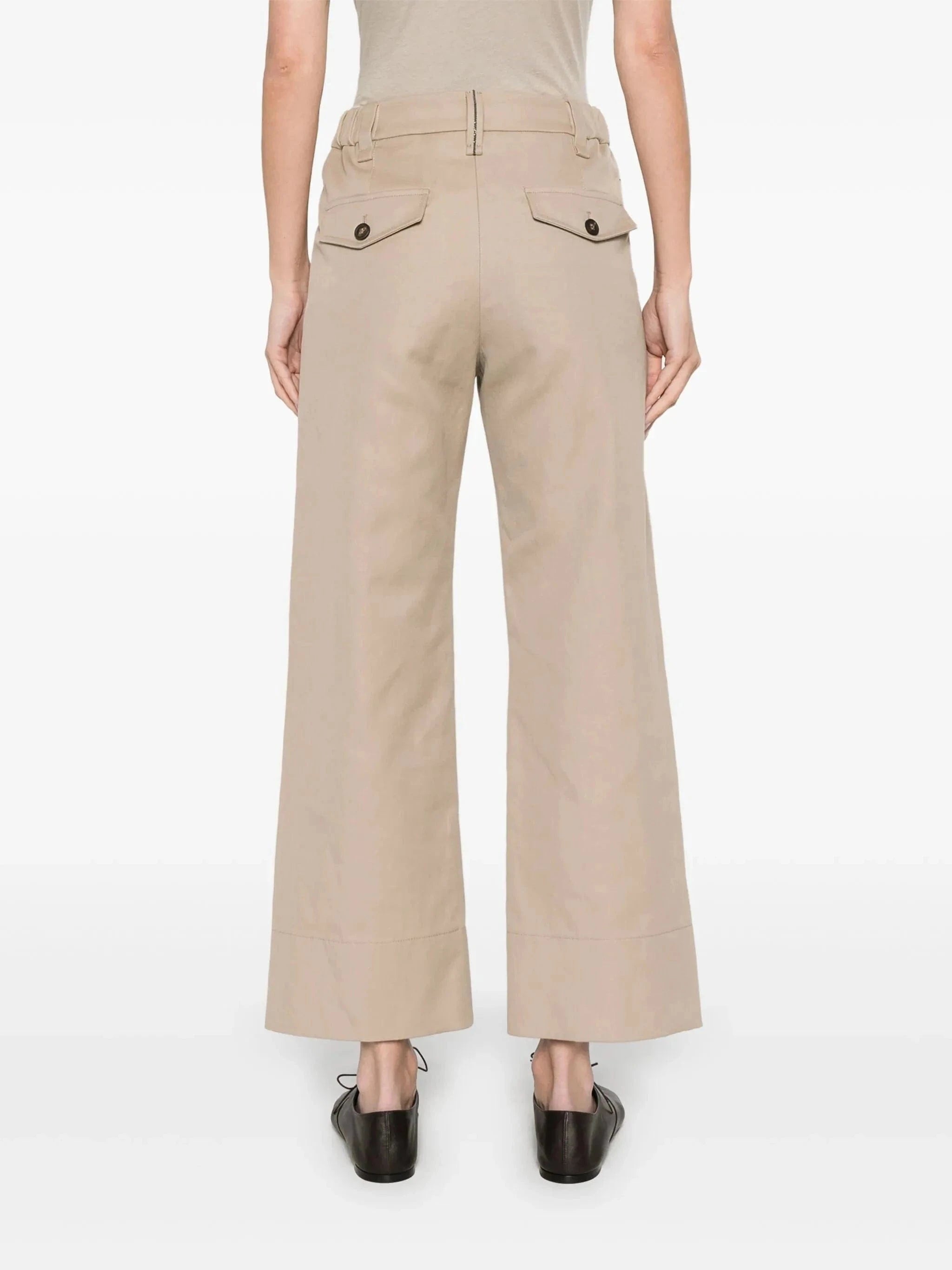 Brunello Cucinelli Twill-Weave Monili Cropped Chino Trousers