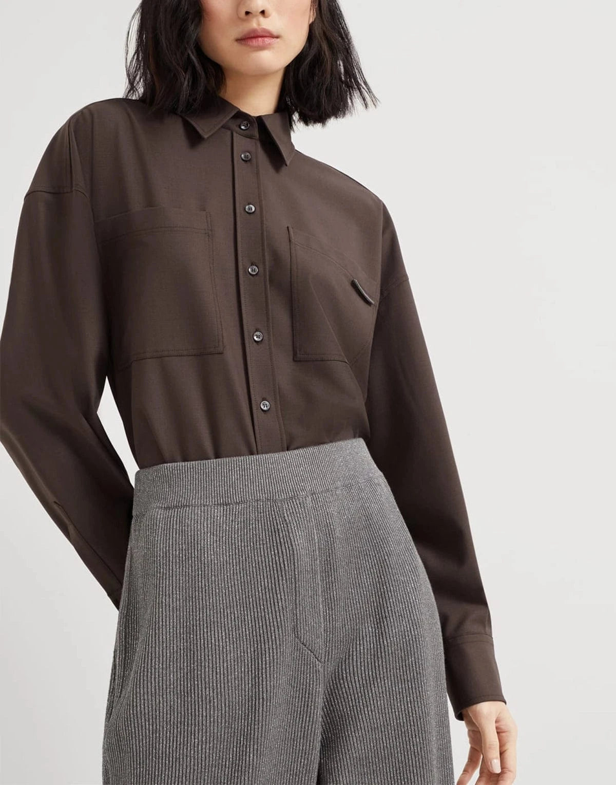 Brunello Cucinelli Vanisé  Sparkling Rib Knit Trousers