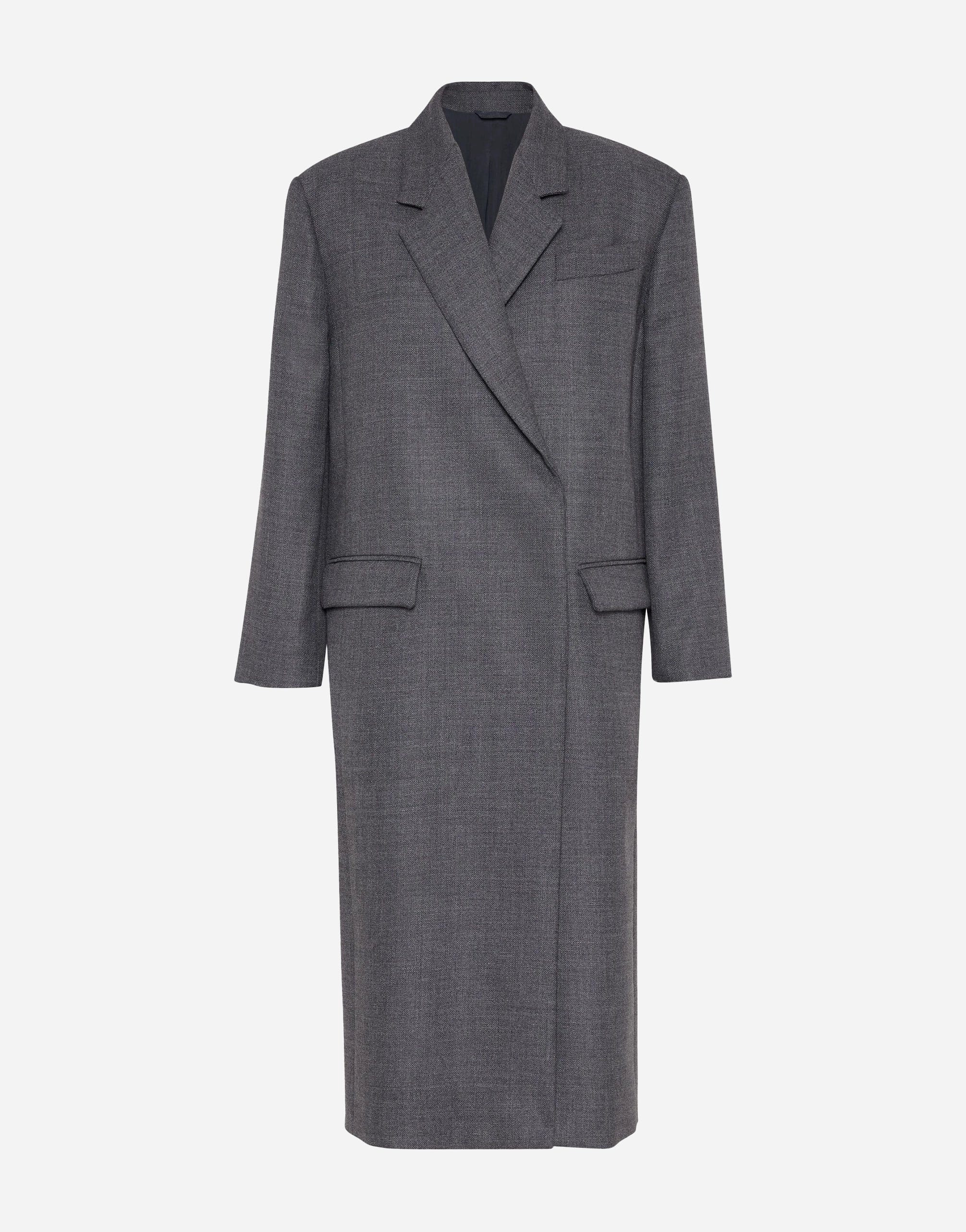 Brunello Cucinelli Virgin Wool Monili-Trim Coat