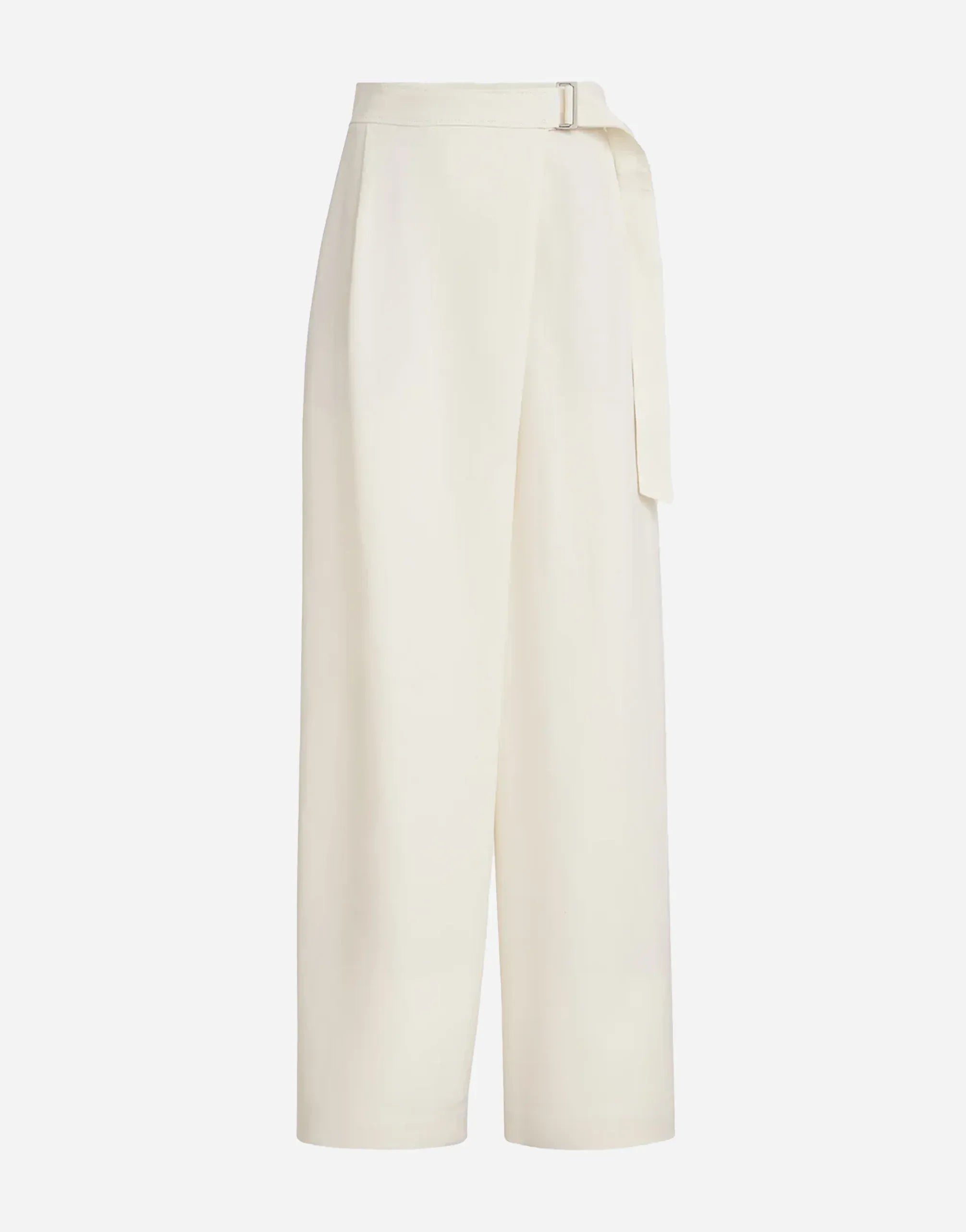 Brunello Cucinelli Viscose-Linen Blend Twill Sartorial Wrap Trousers