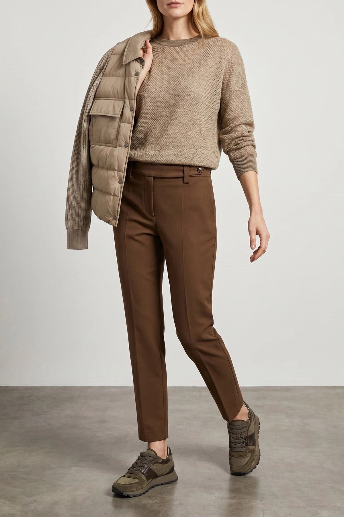 Brunello Cucinelli Pull en maille gaufrée - alternate view
