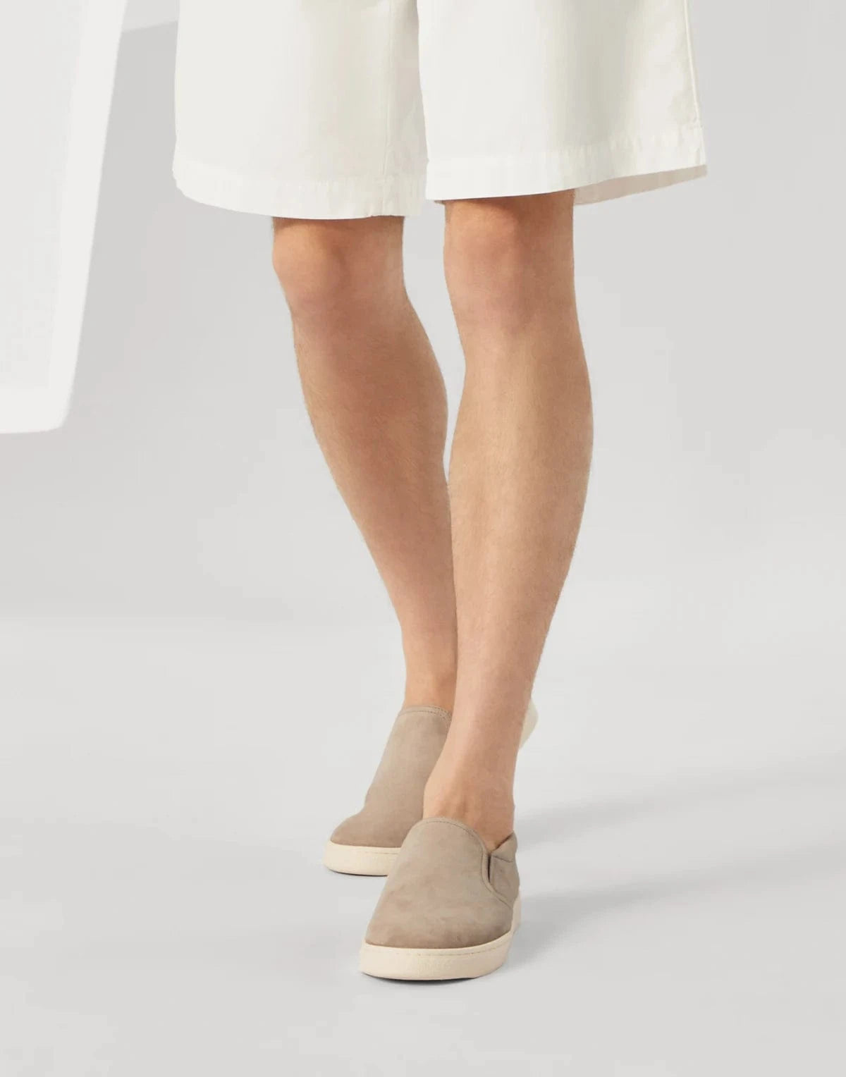 Brunello Cucinelli Washed Suede Slip-Ons