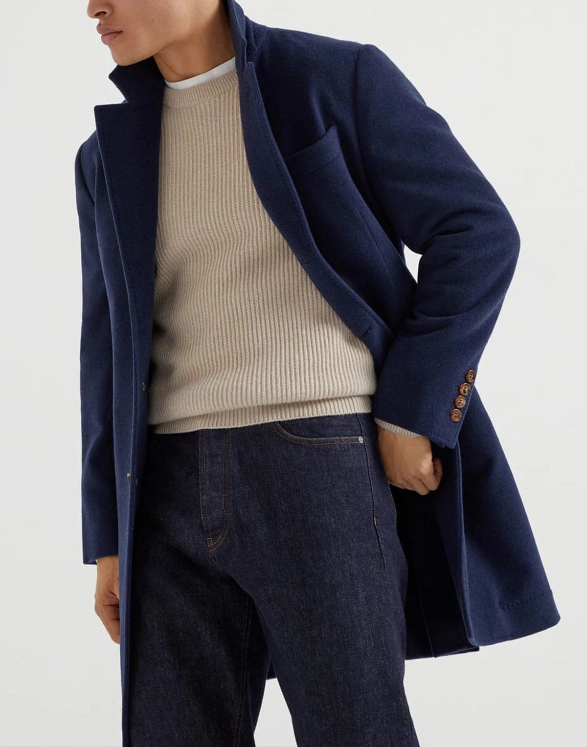 Brunello Cucinelli Water-Resistant Cashmere Coat | Sendegaro MX