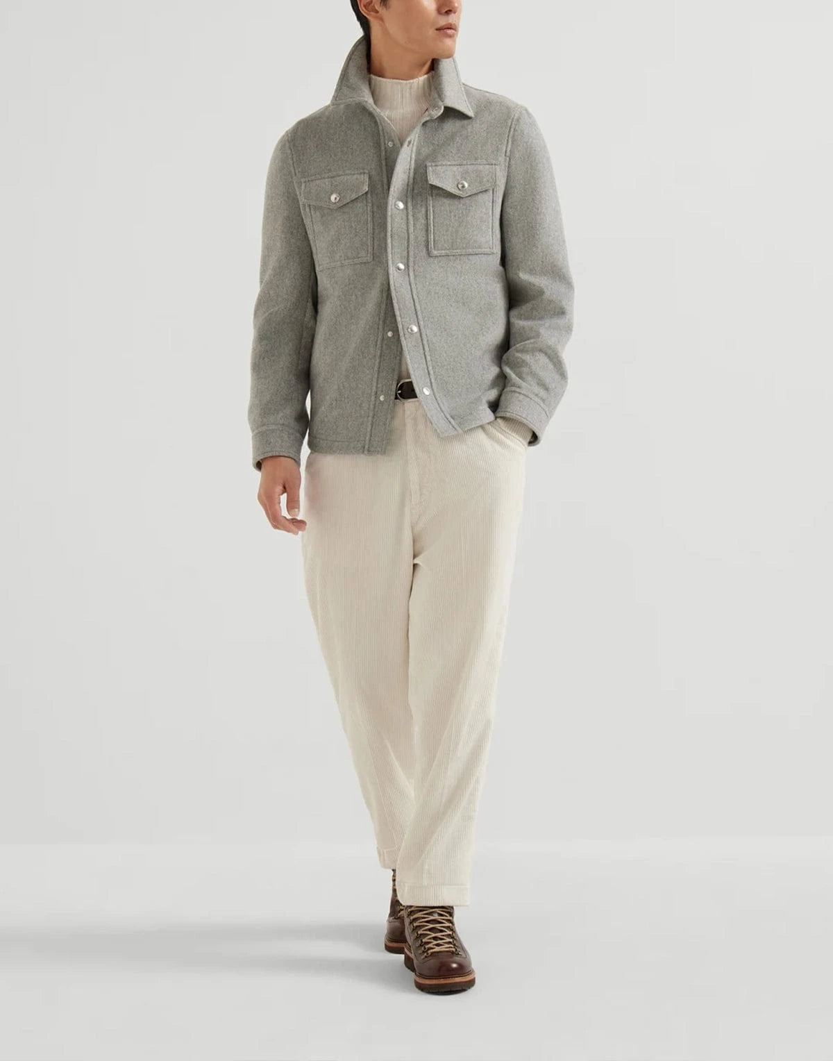 Brunello Cucinelli Water-Resistant Cashmere Shirt-Style Jacket