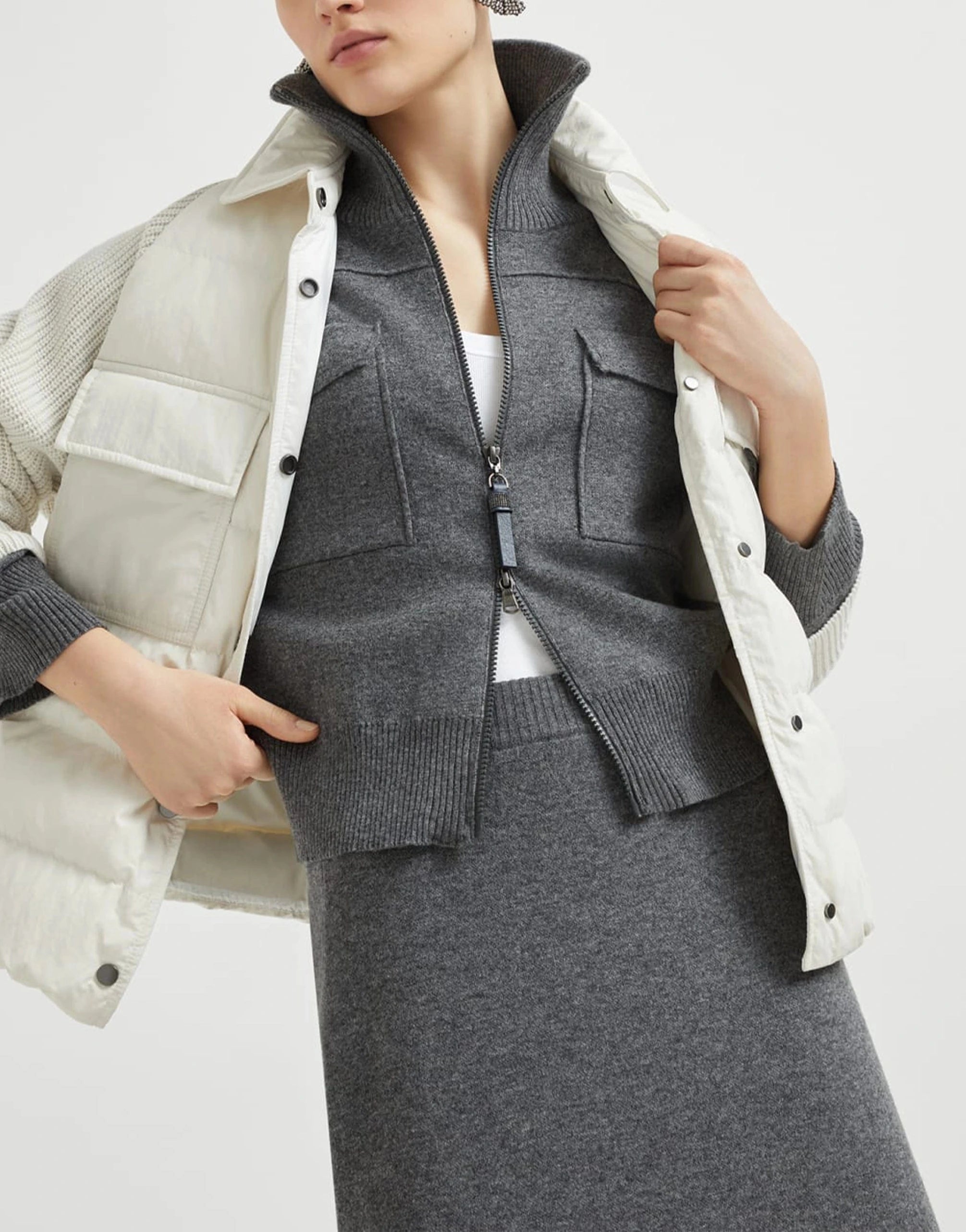 Brunello Cucinelli Water-Resistant Techno Cotton Down Jacket