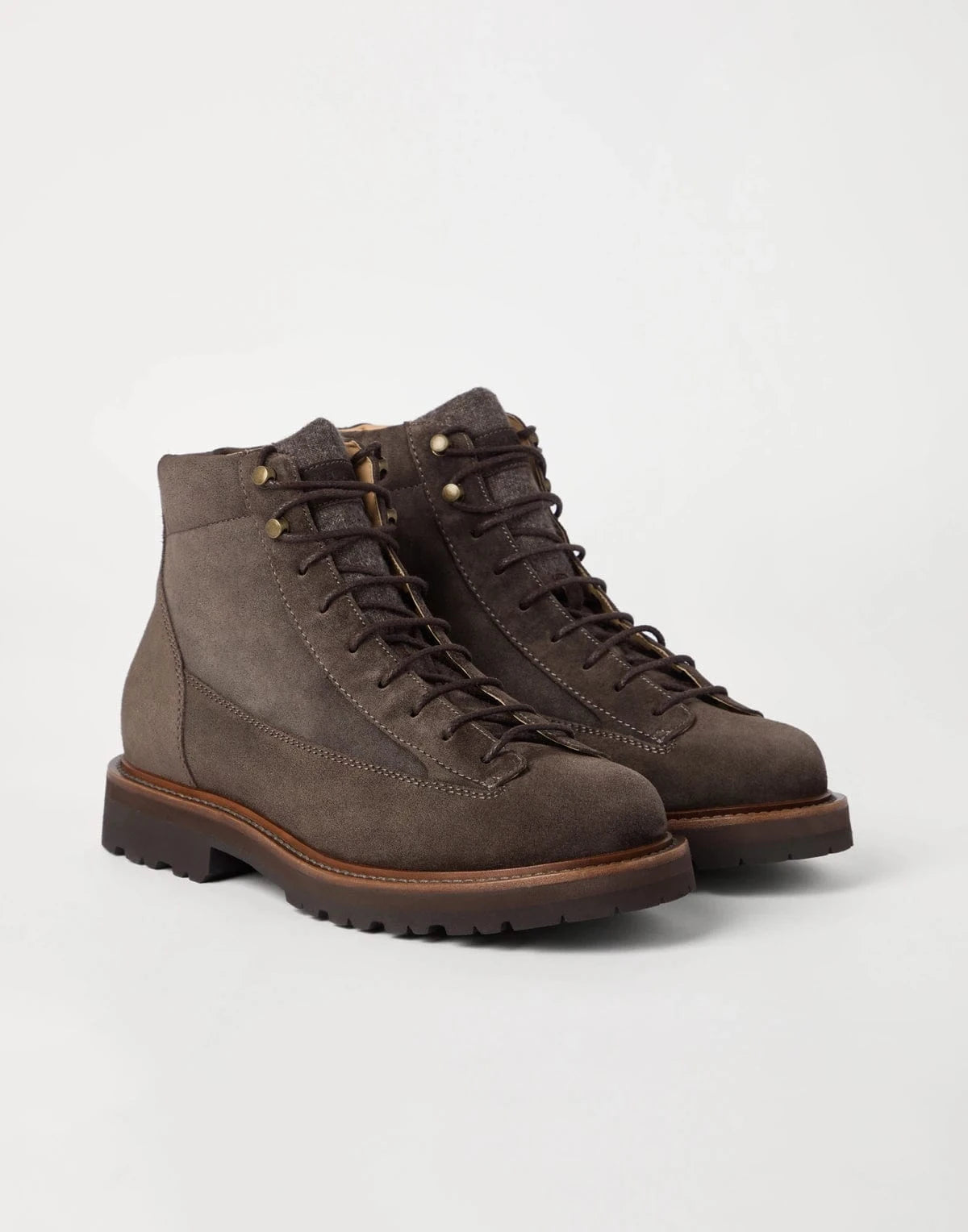 Brunello Cucinelli Waxed Suede Outdoor Boots