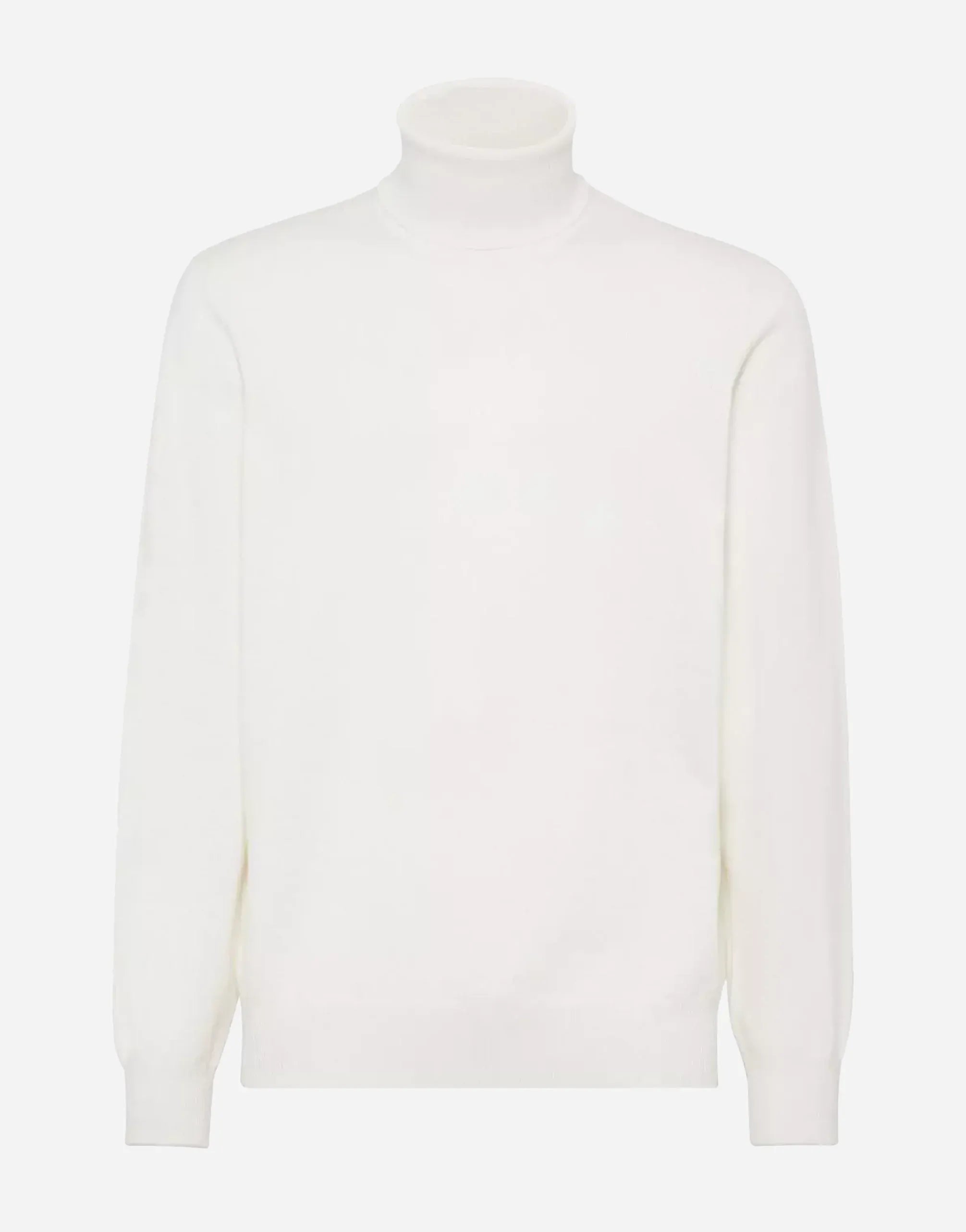 Brunello Cucinelli White Cashmere Turtleneck Sweater