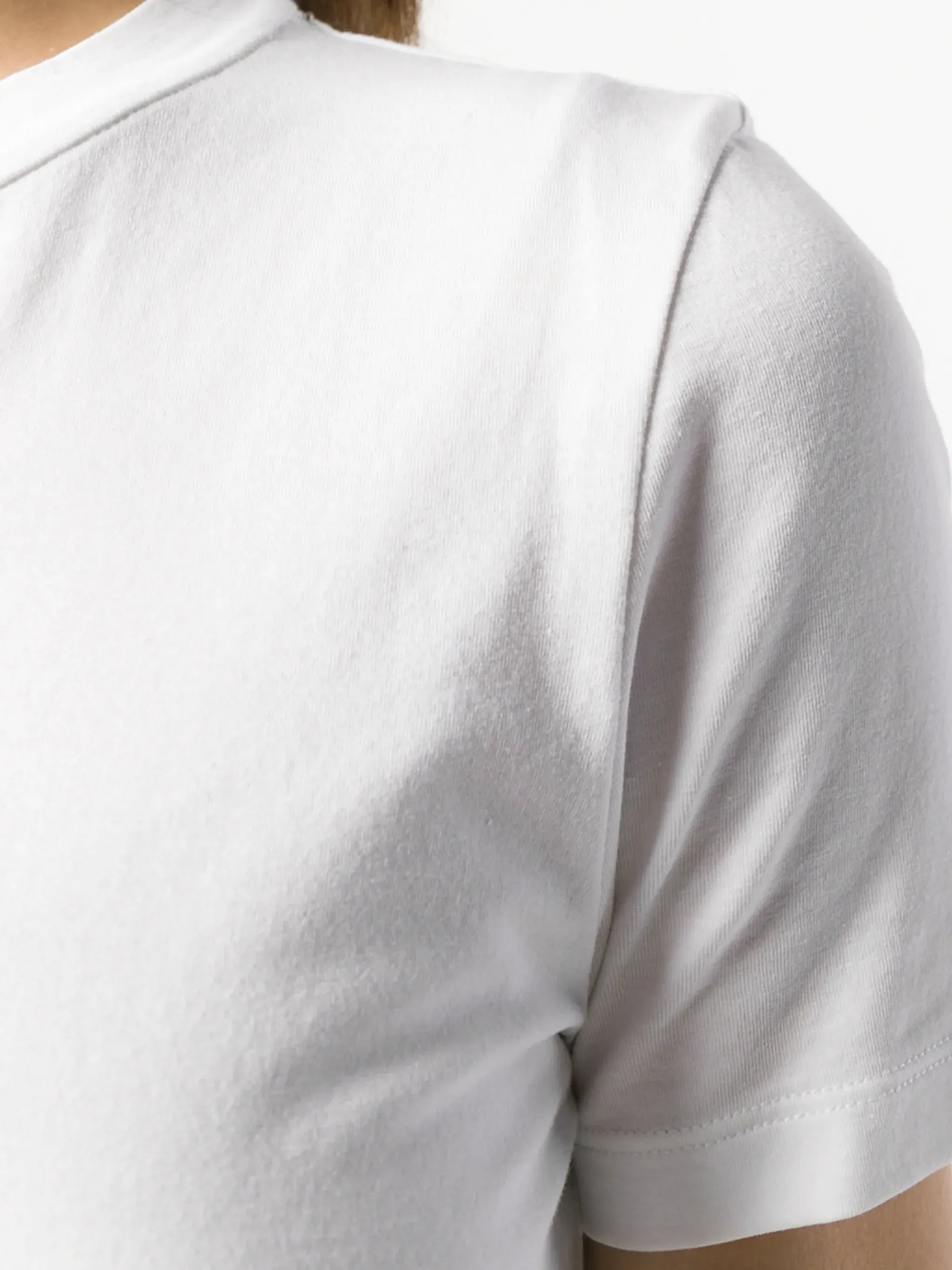Brunello Cucinelli White Cotton Shiny Trim T-Shirt