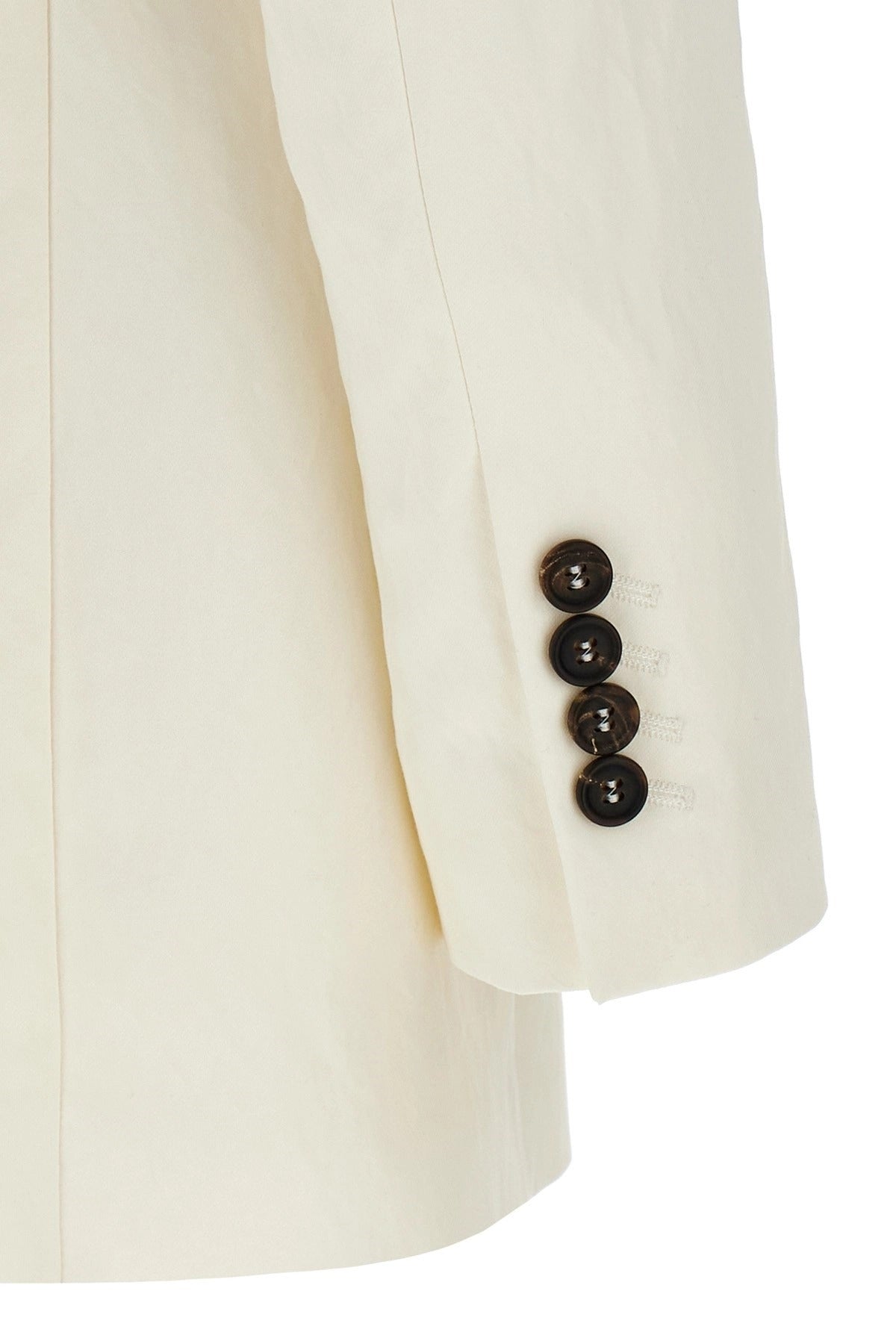 Brunello Cucinelli White Double-Breasted Blazer