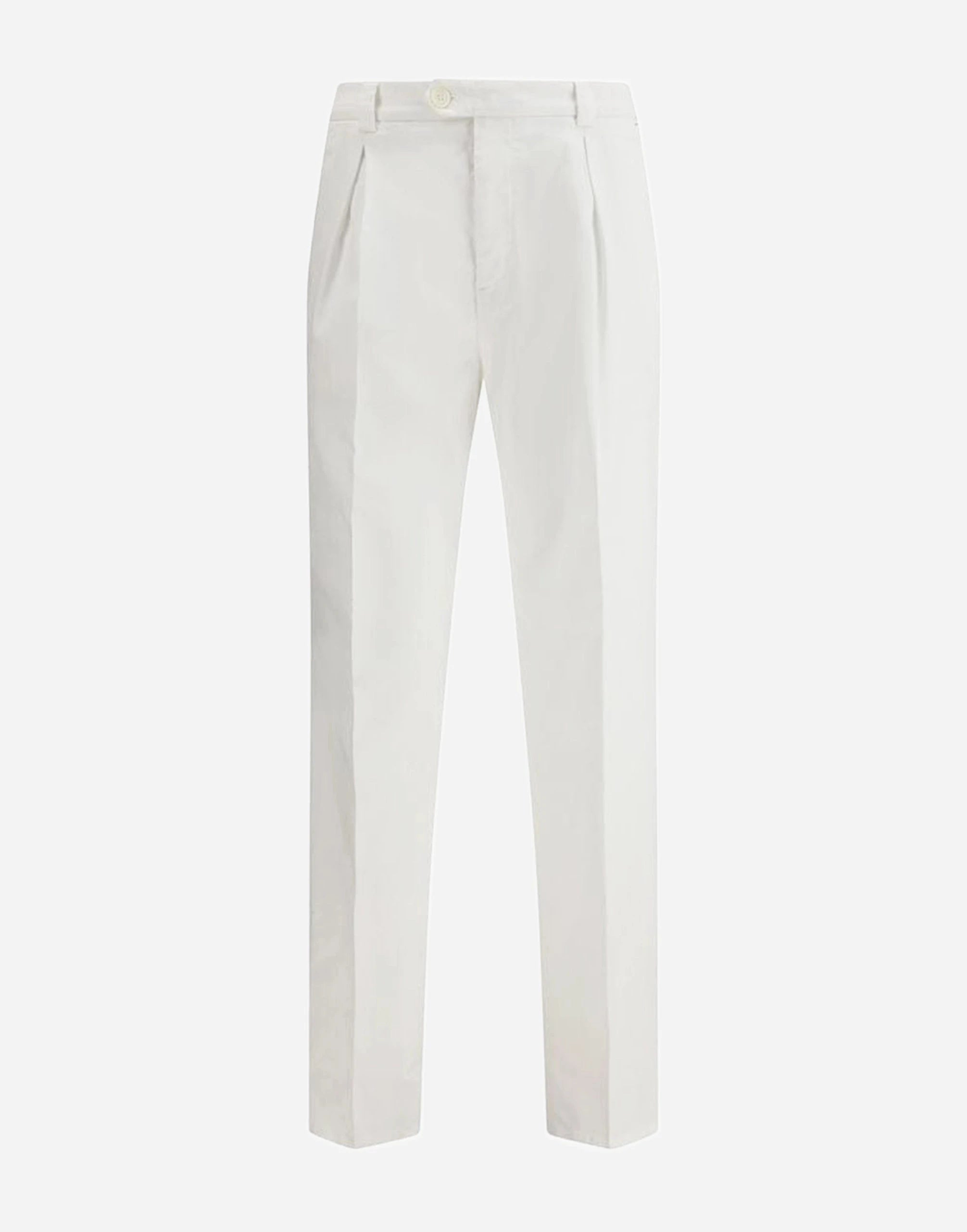 Brunello Cucinelli White Garment-Dyed Trousers