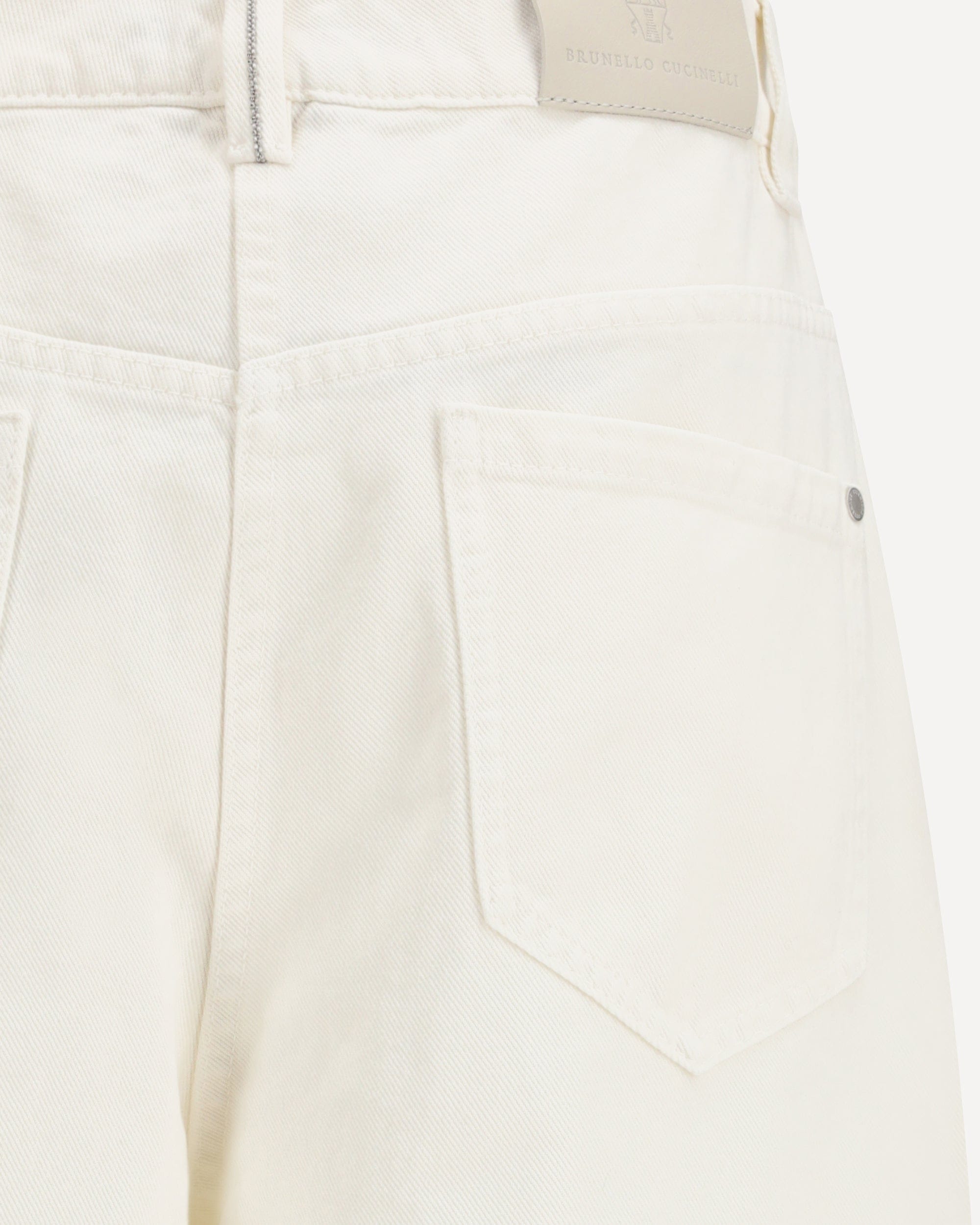 Brunello Cucinelli White Wide-Leg Trousers