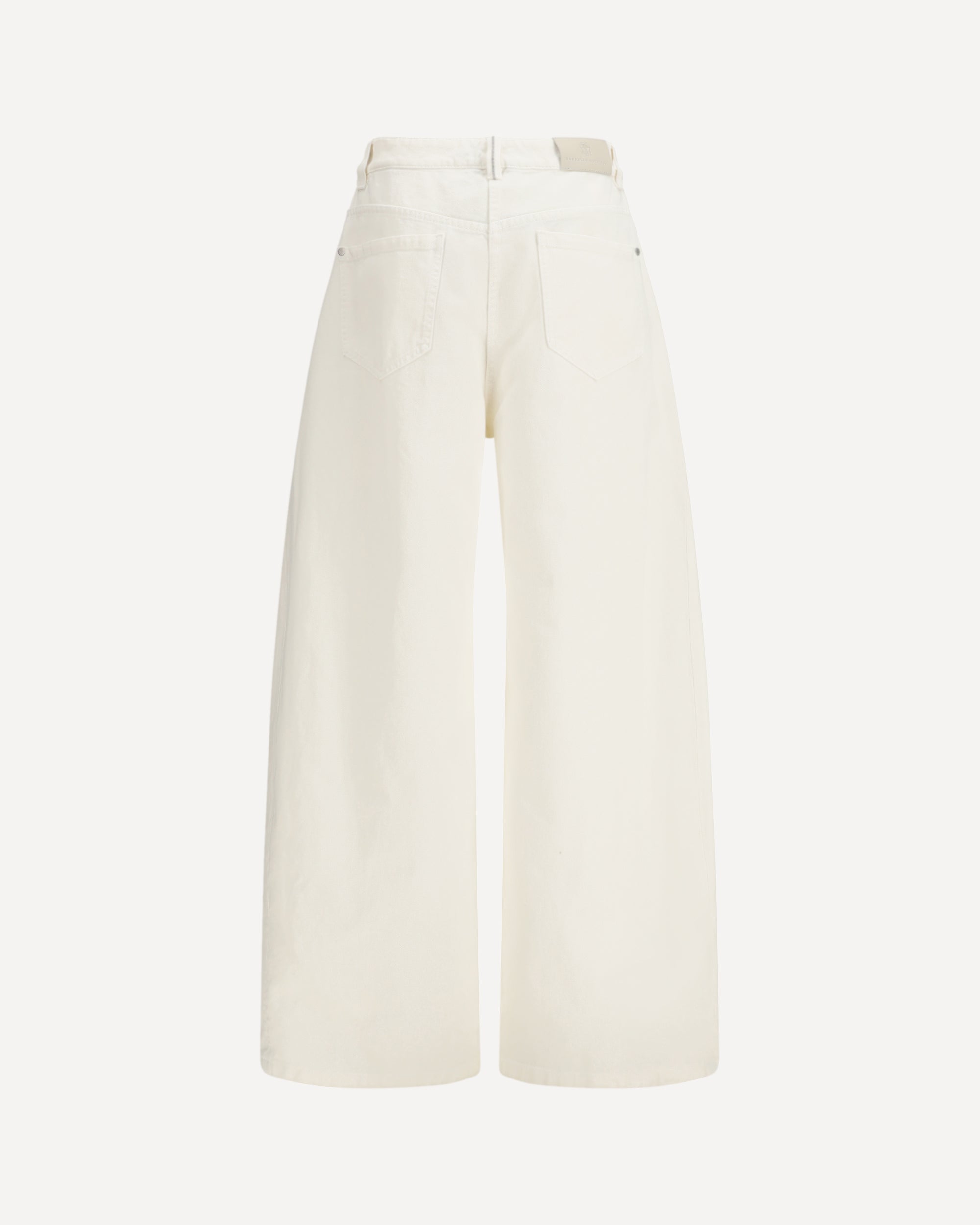 Brunello Cucinelli White Wide-Leg Trousers