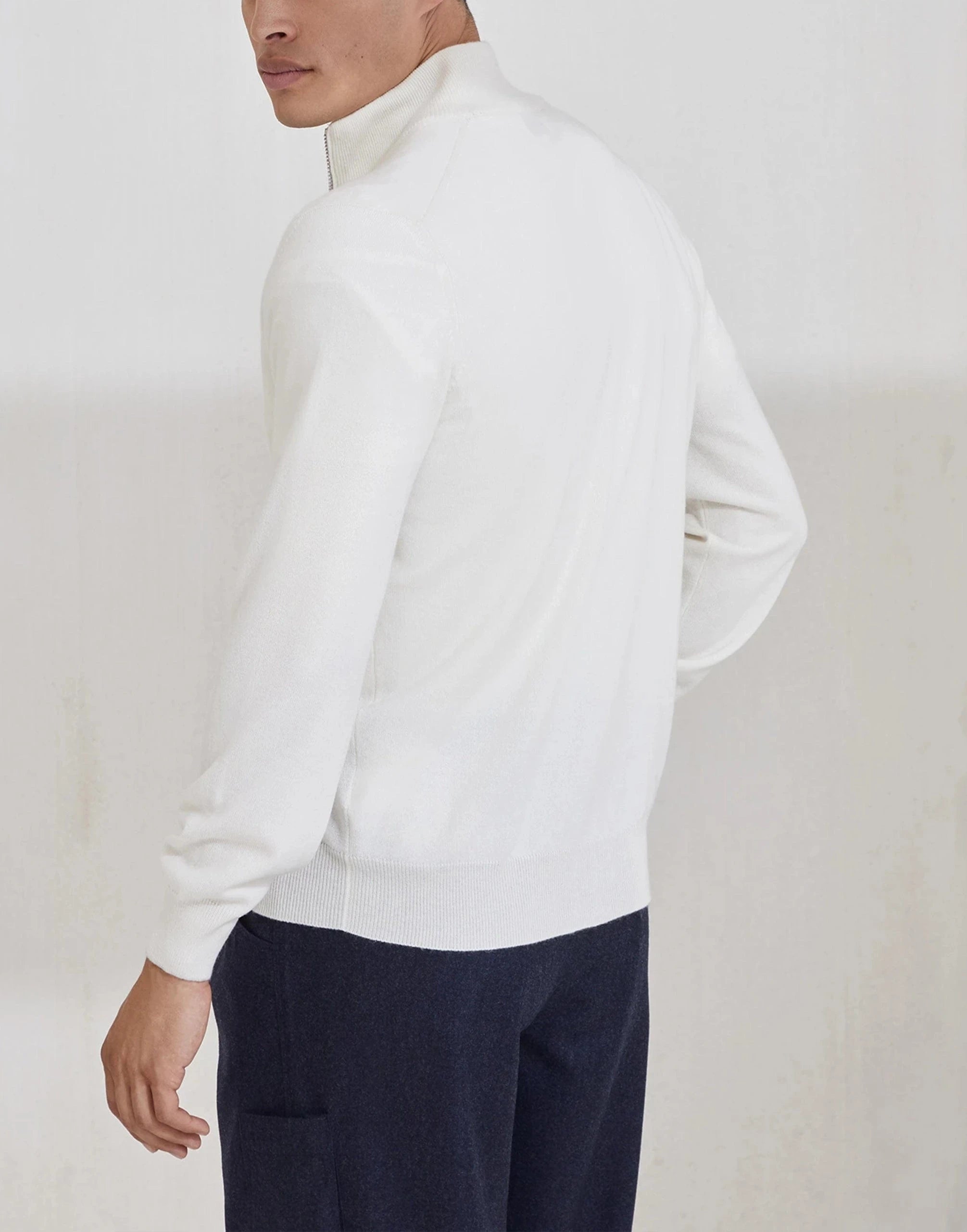 BRUNELLO CUCINELLI アイボリーカラー【ホワイト】カーディガン Cotton zip-up cardigan in white - Brunello Cucinelli | Mytheresa