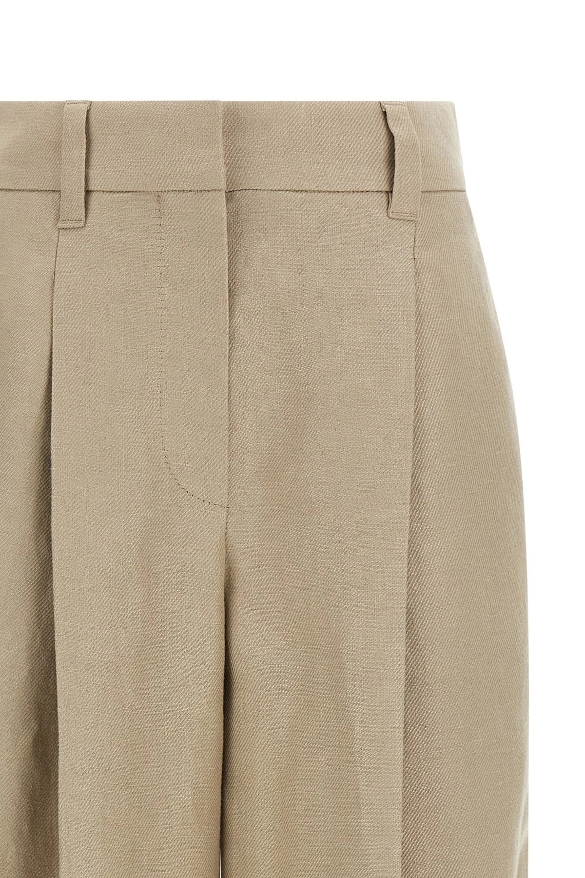 Brunello Cucinelli Brunello Cucinelli Wide Leg Linen Trousers