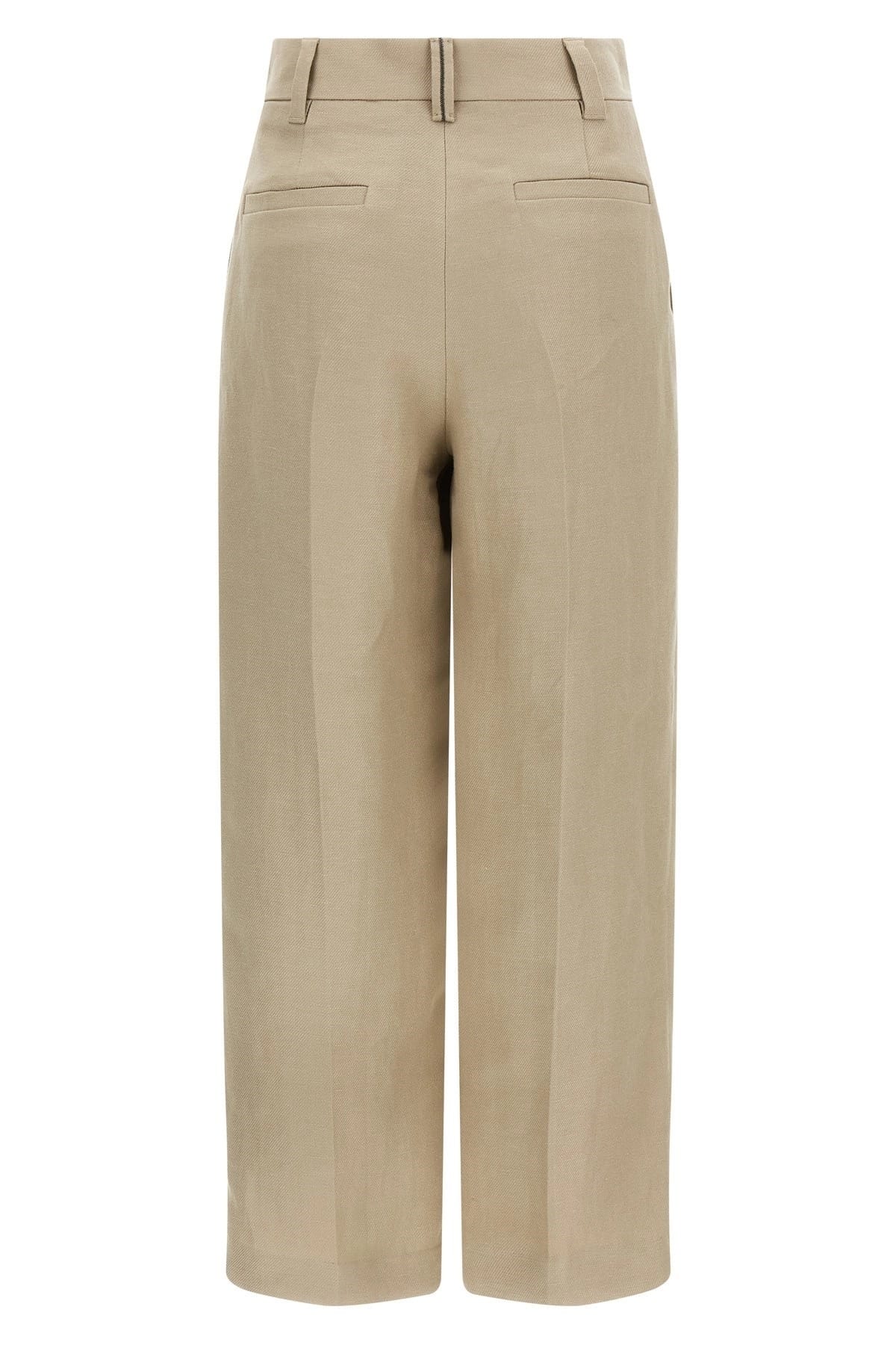 Brunello Cucinelli Brunello Cucinelli Wide Leg Linen Trousers