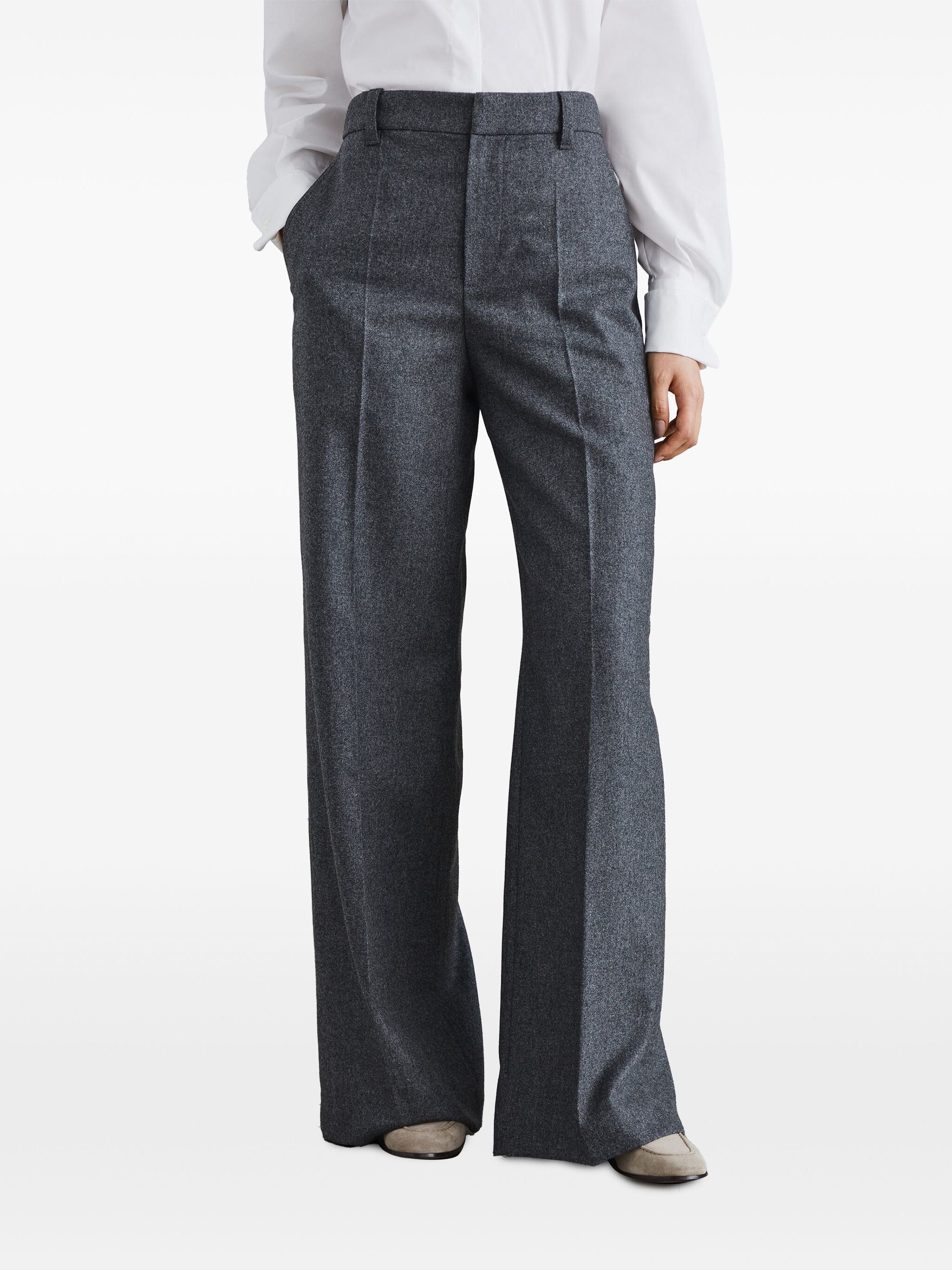 Brunello Cucinelli Wide-Leg Tailored Pants