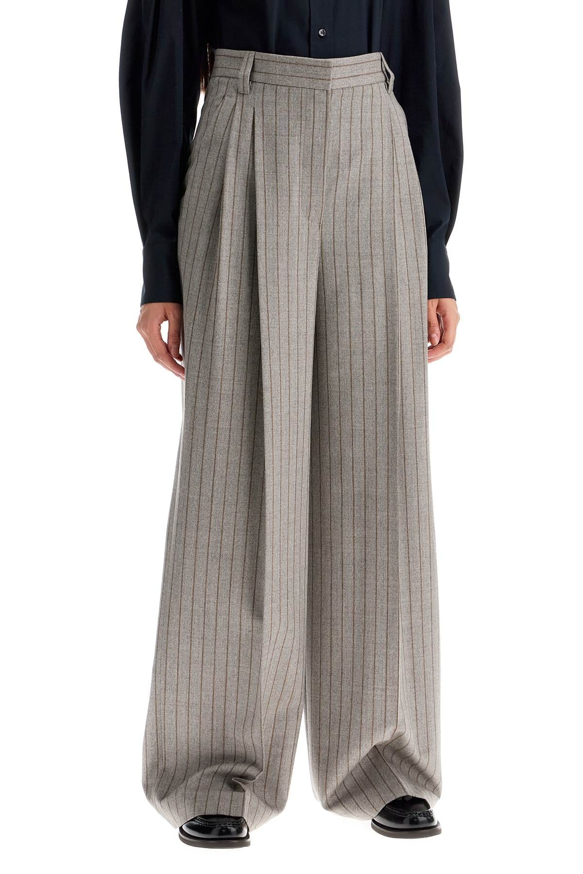 Brunello Cucinelli Brunello Cucinelli wide virgin wool pinstripe trousers