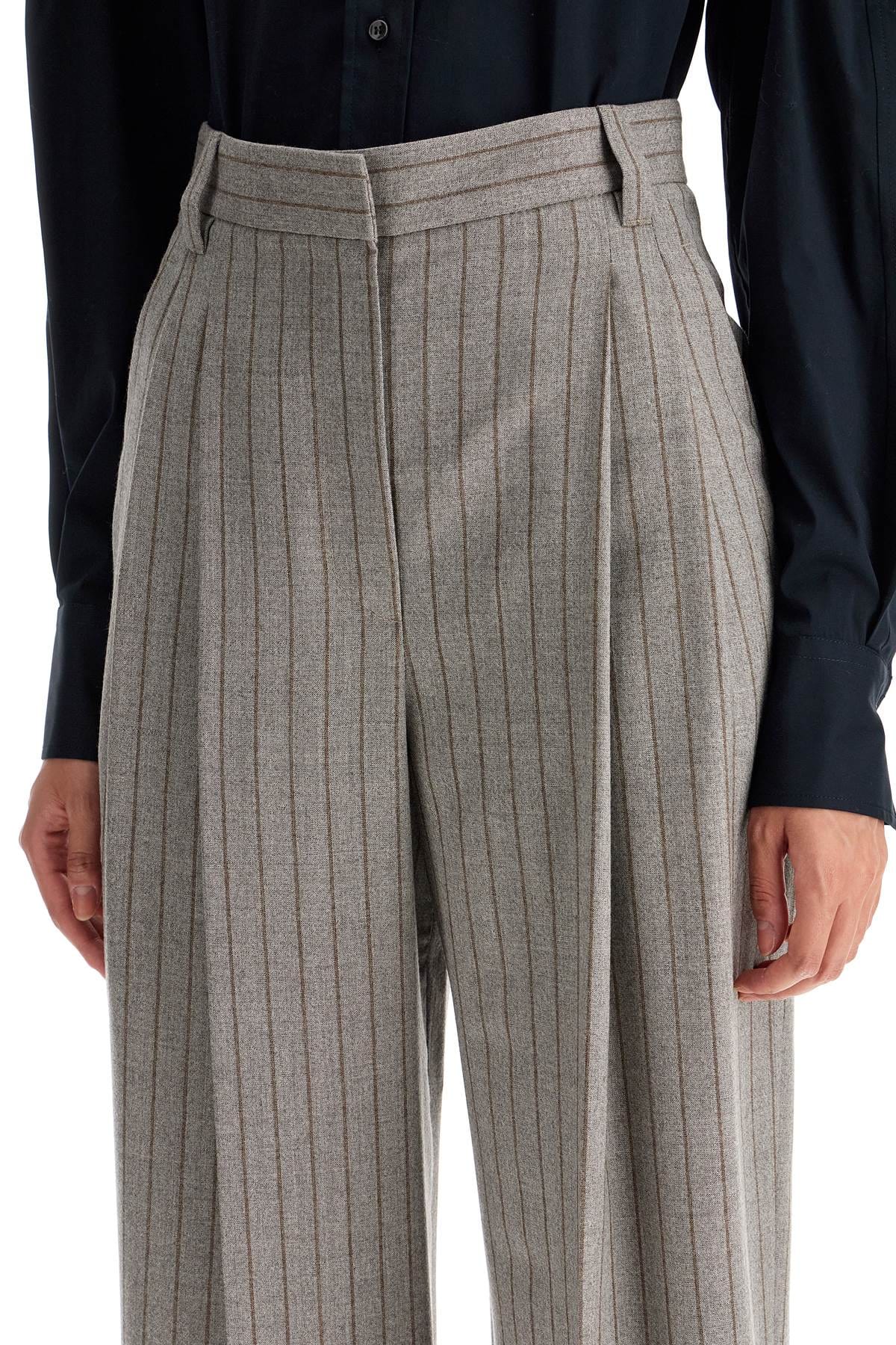 Brunello Cucinelli Brunello Cucinelli wide virgin wool pinstripe trousers