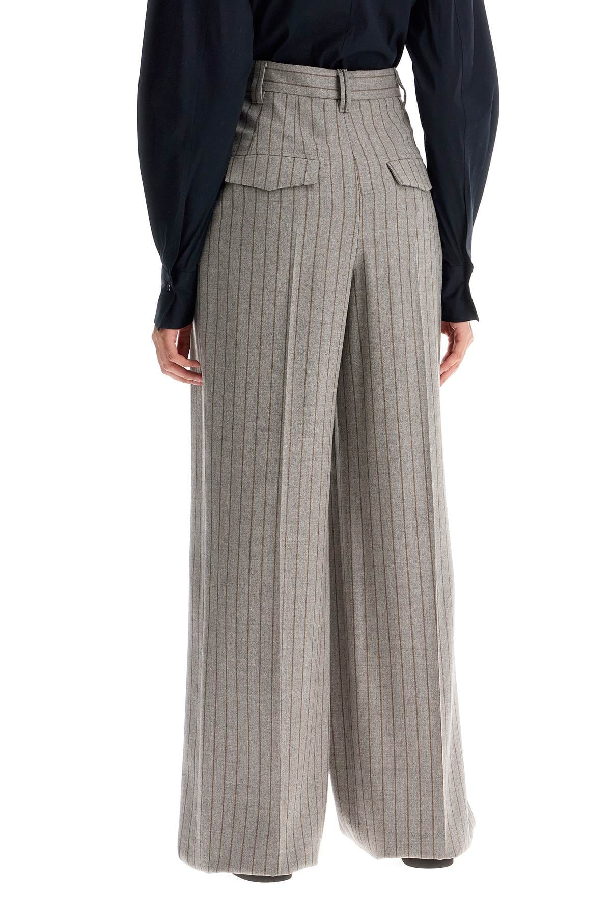 Brunello Cucinelli Brunello Cucinelli wide virgin wool pinstripe trousers