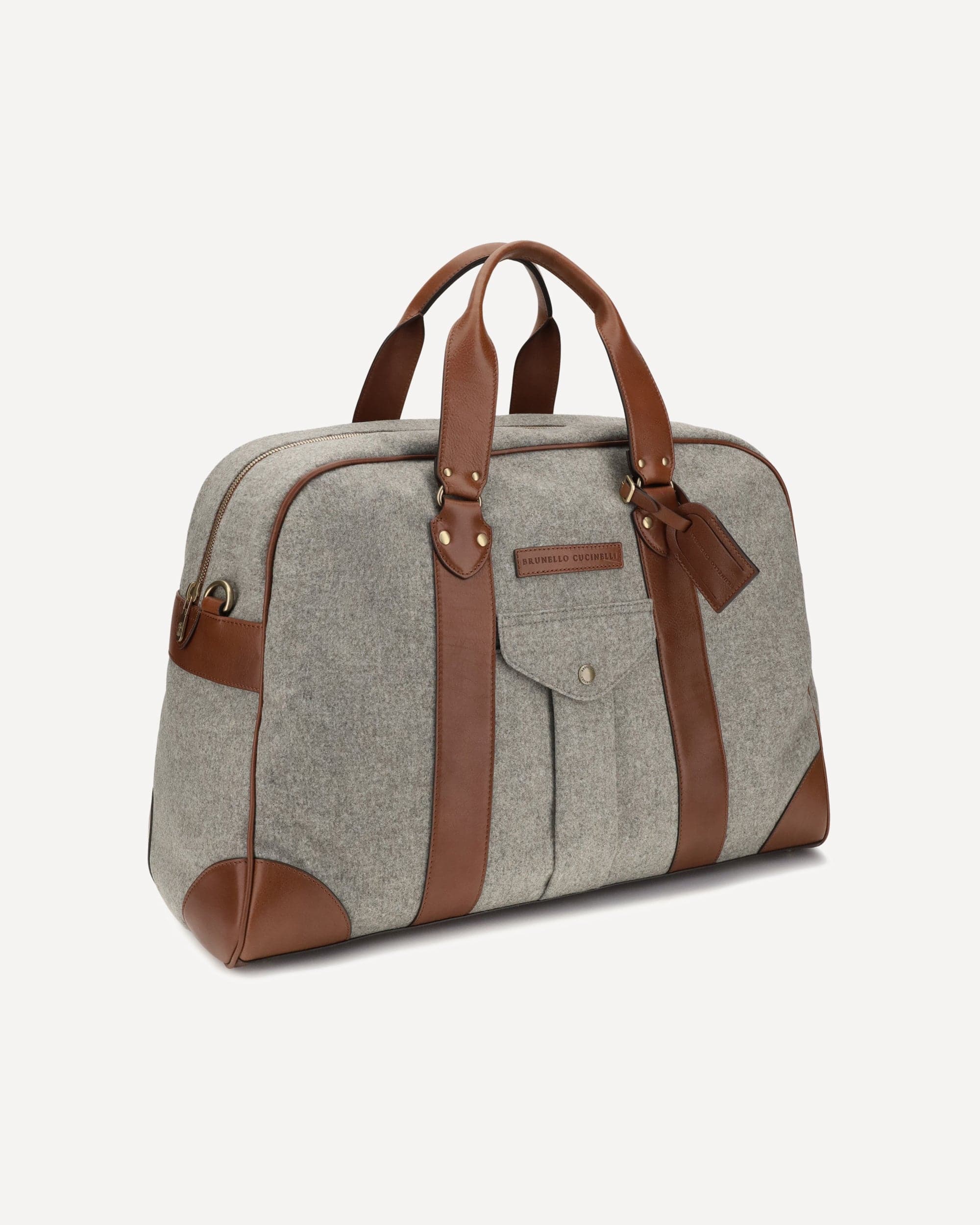 Brunello Cucinelli Brunello Cucinelli Wool And Leather Travel Bag