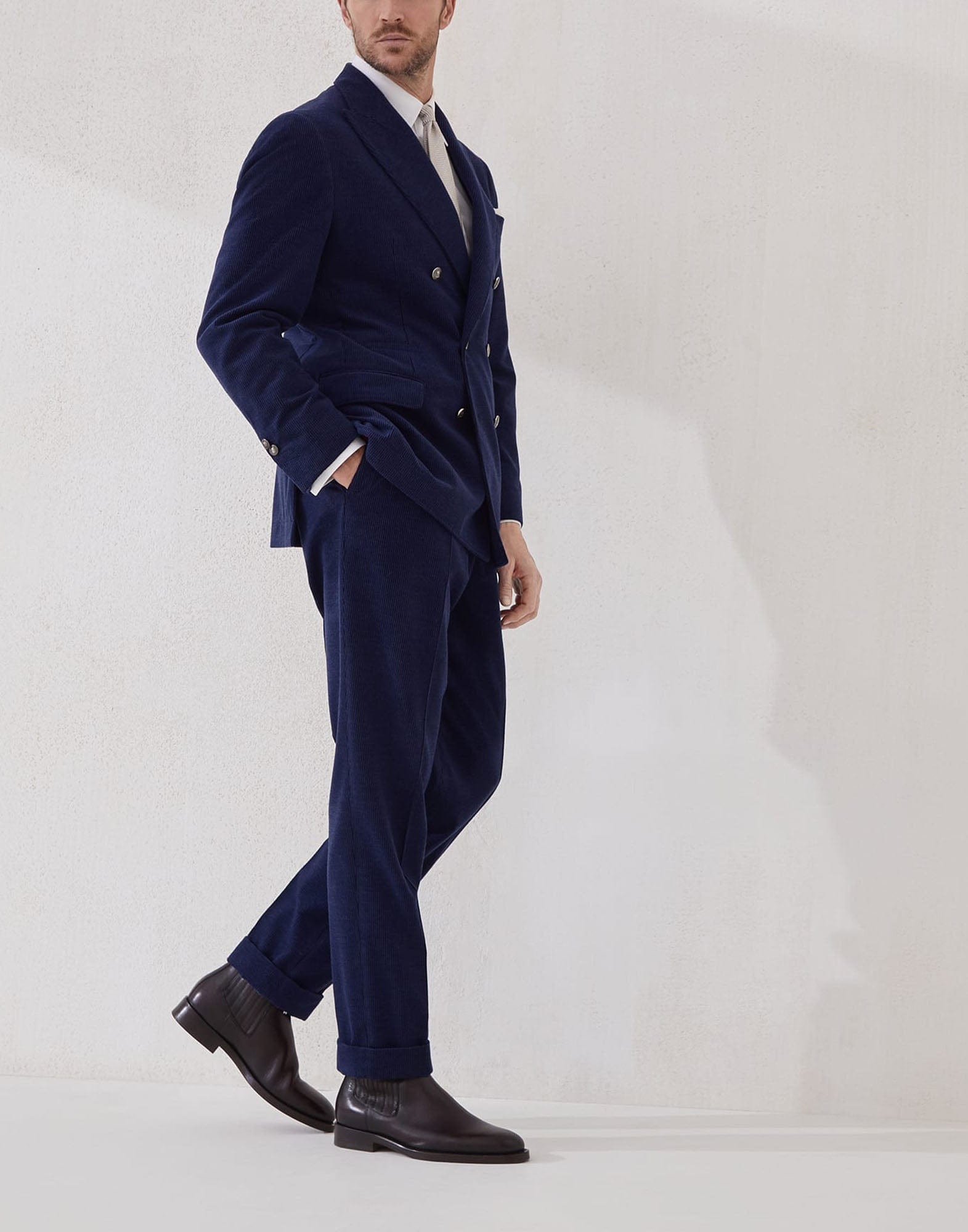 Brunello Cucinelli Wool-Blend Corduroy Deconstructed Blazer