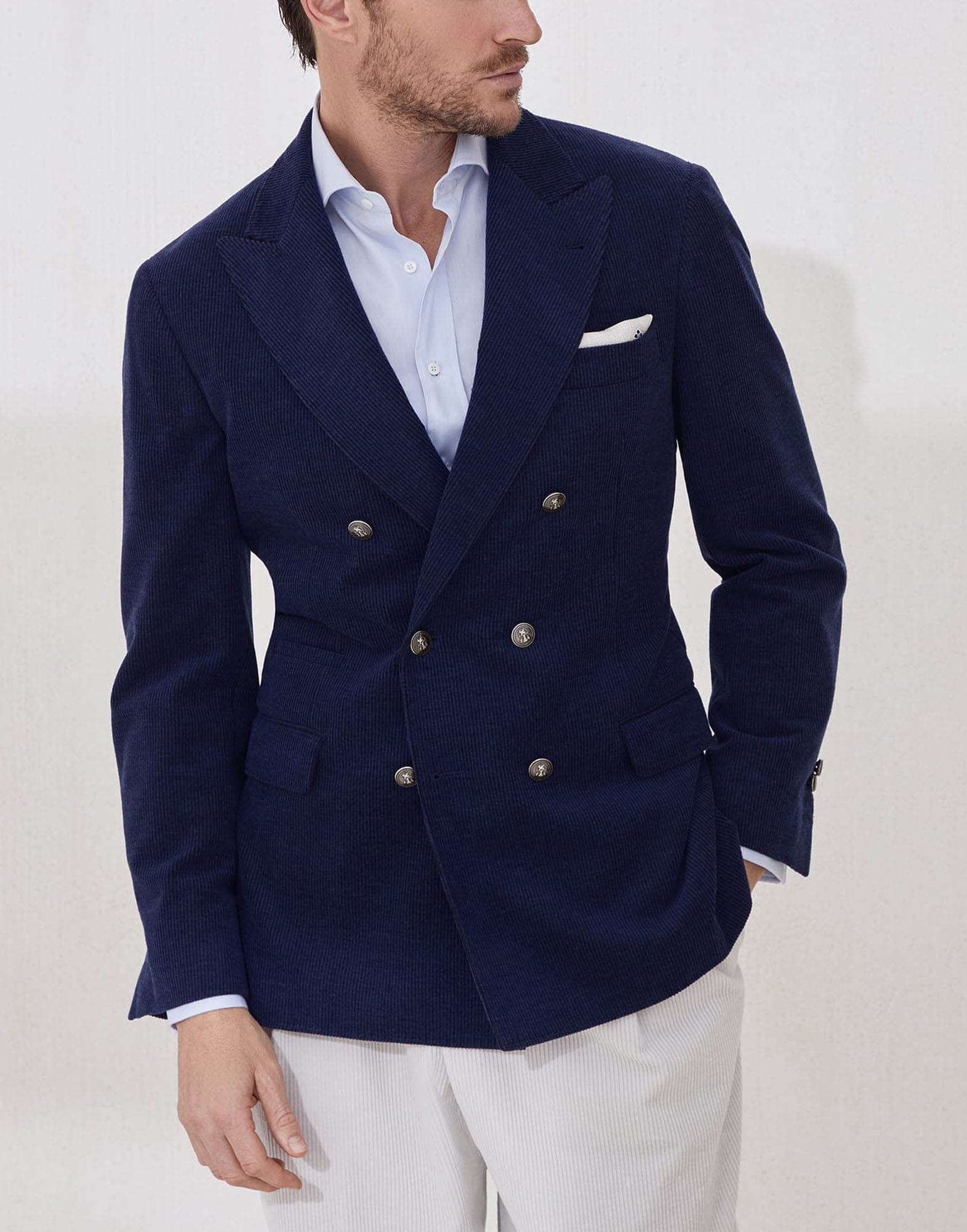 Brunello Cucinelli Wool-Blend Corduroy Deconstructed Blazer