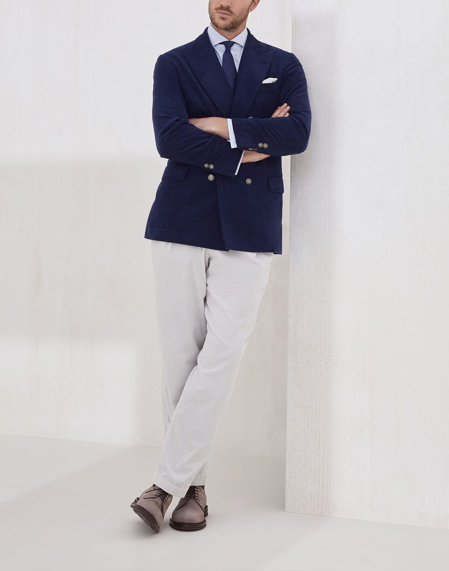 Brunello Cucinelli Wool-Blend Corduroy Deconstructed Blazer