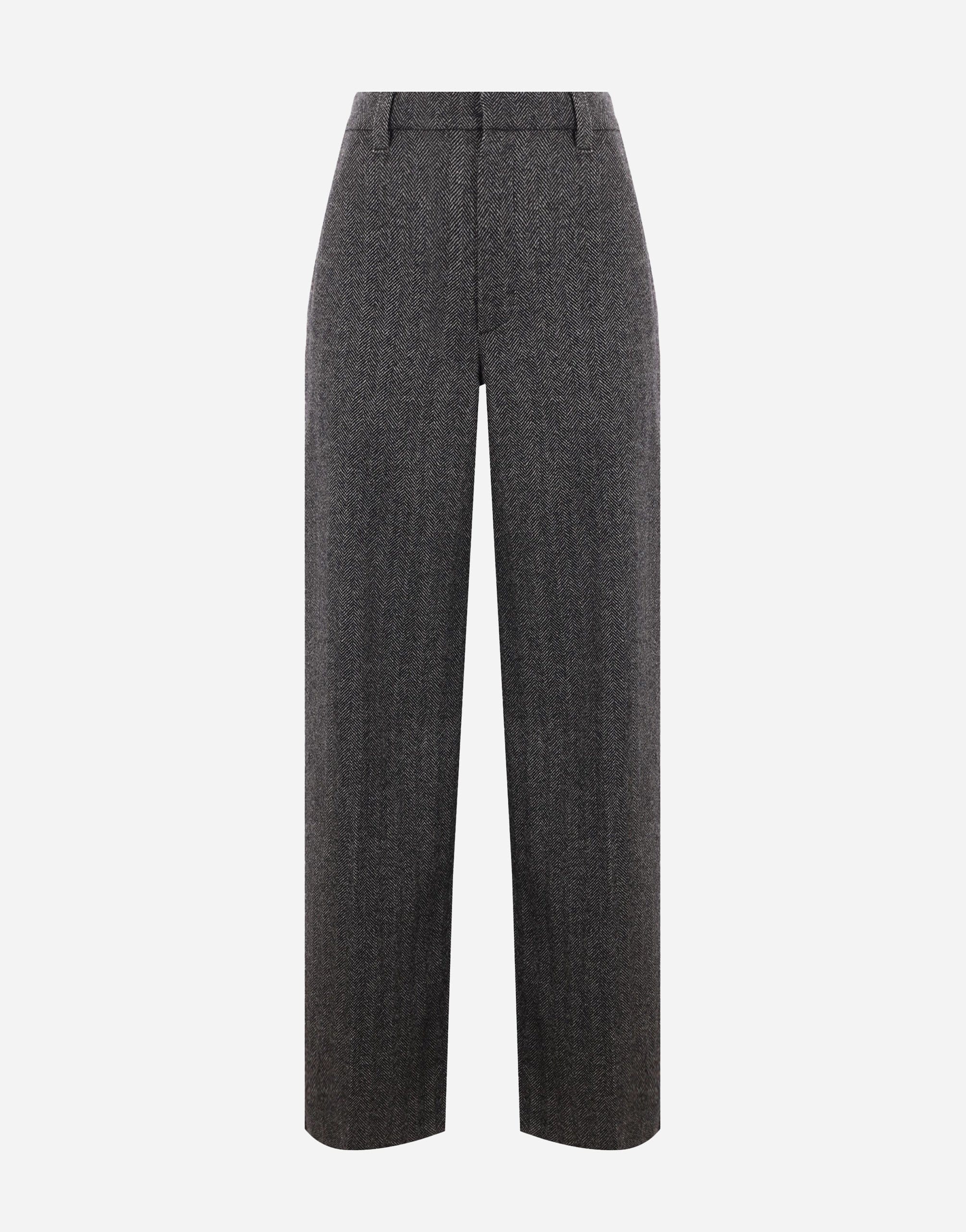 Brunello Cucinelli Wool-Blend High-Waisted Pants