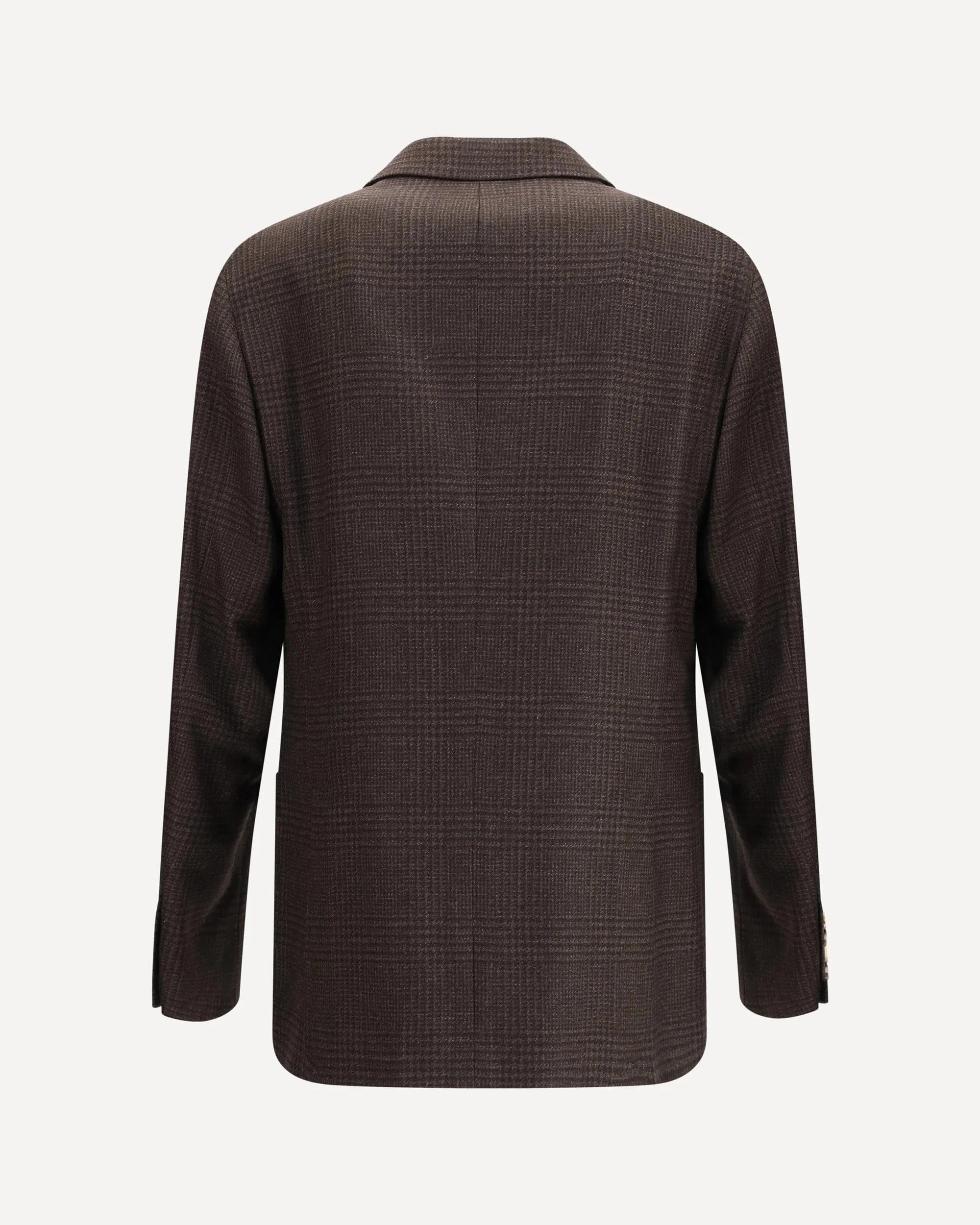 Brunello Cucinelli Wool-Blend Prince of Wales Wool Blazer