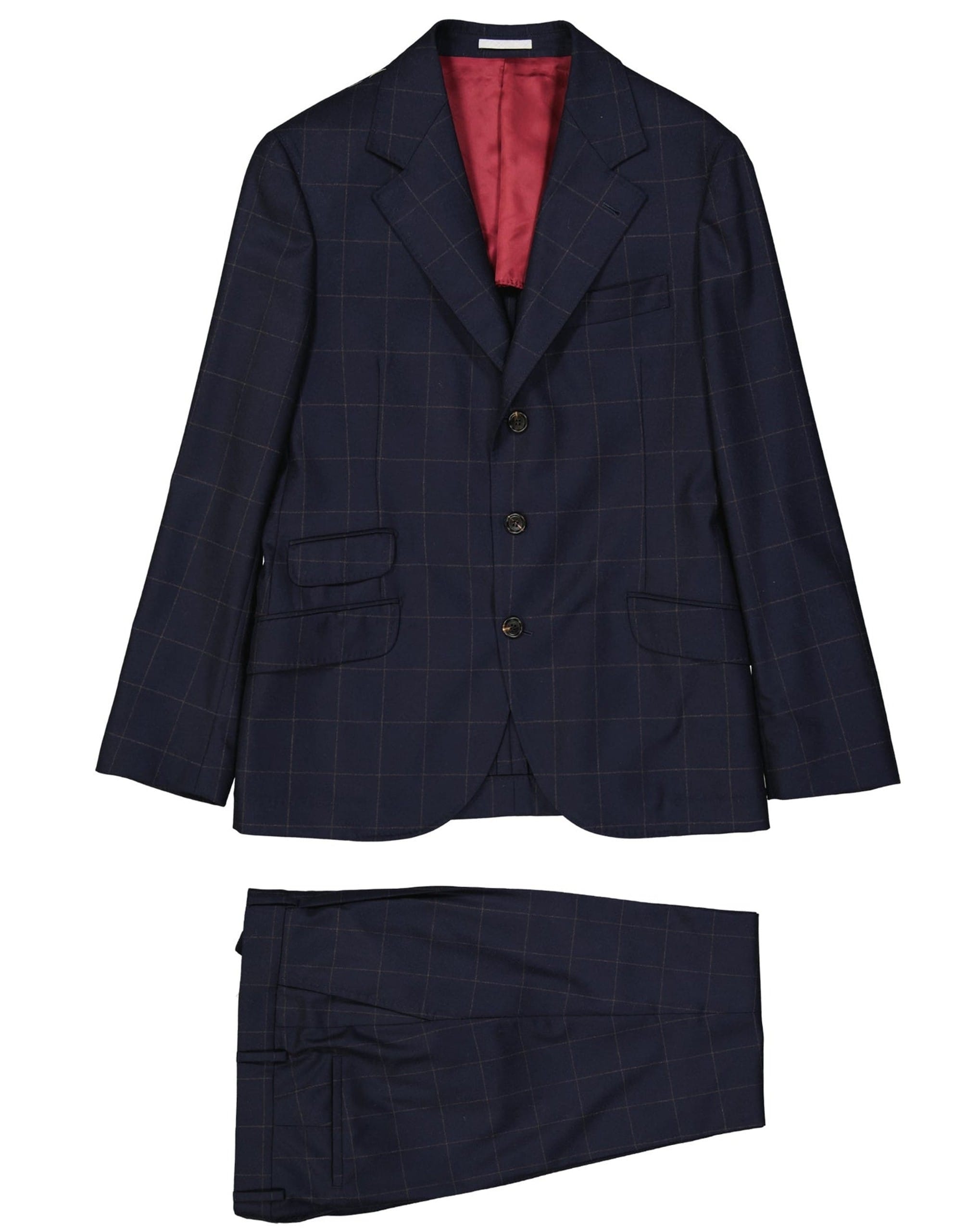 Brunello Cucinelli Wool Cashmere Suit With Zip