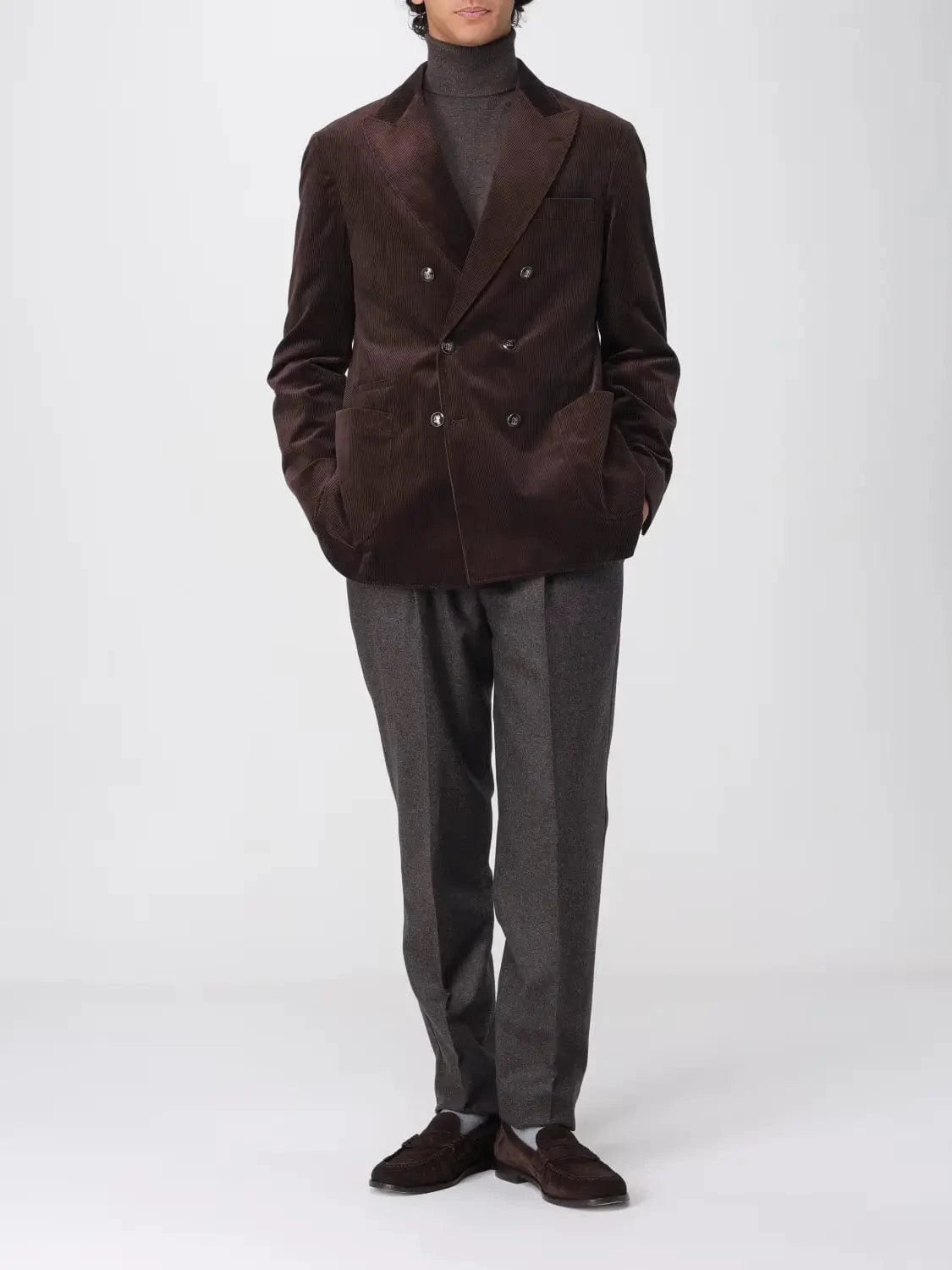 Brunello Cucinelli Wool Double-Pleated Drawstring Track Pants