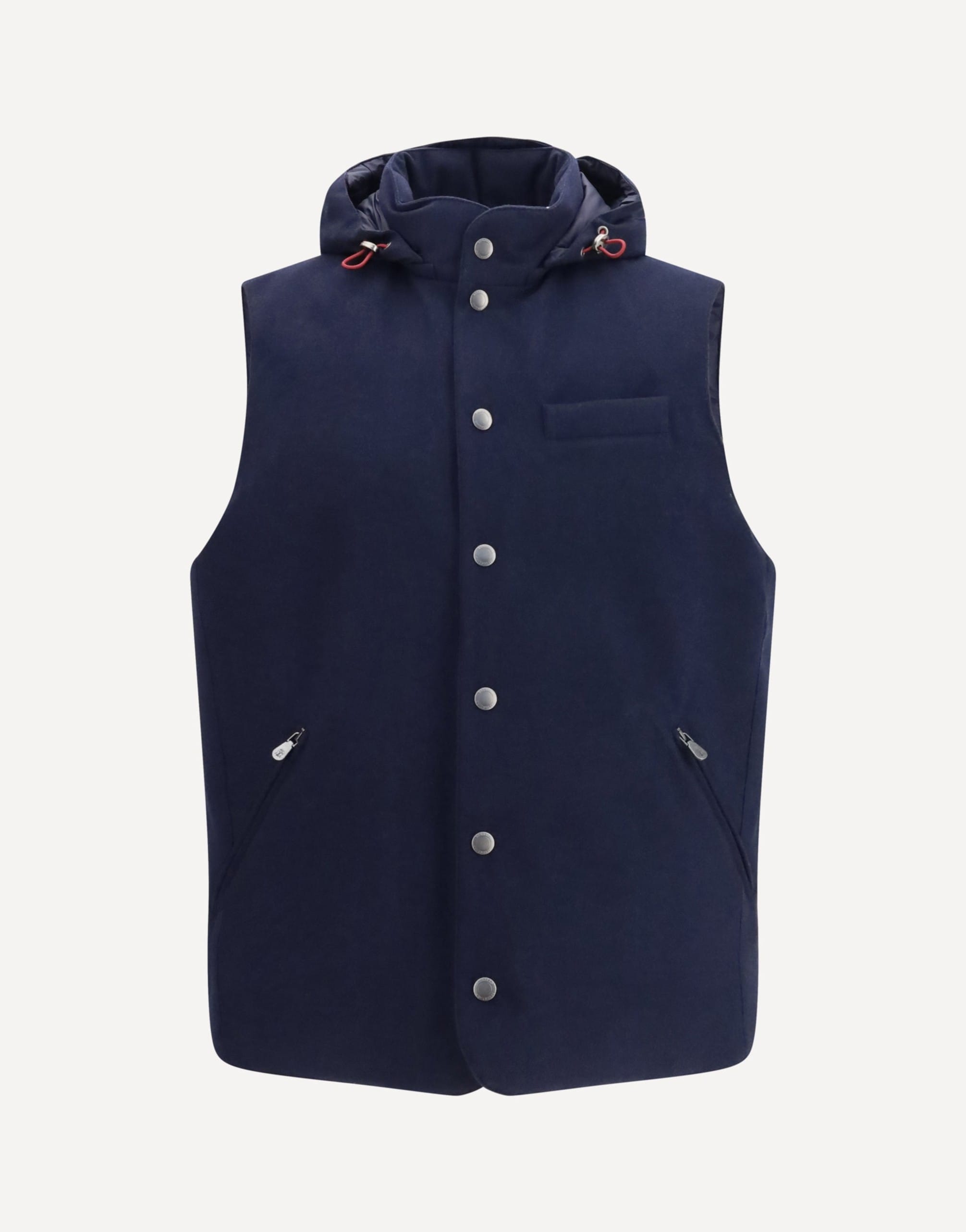 ブルネロクチネリ　ダウンベスト　S インディゴ Brunello Cucinelli ウールダウンベスト | Sendegaro JP
