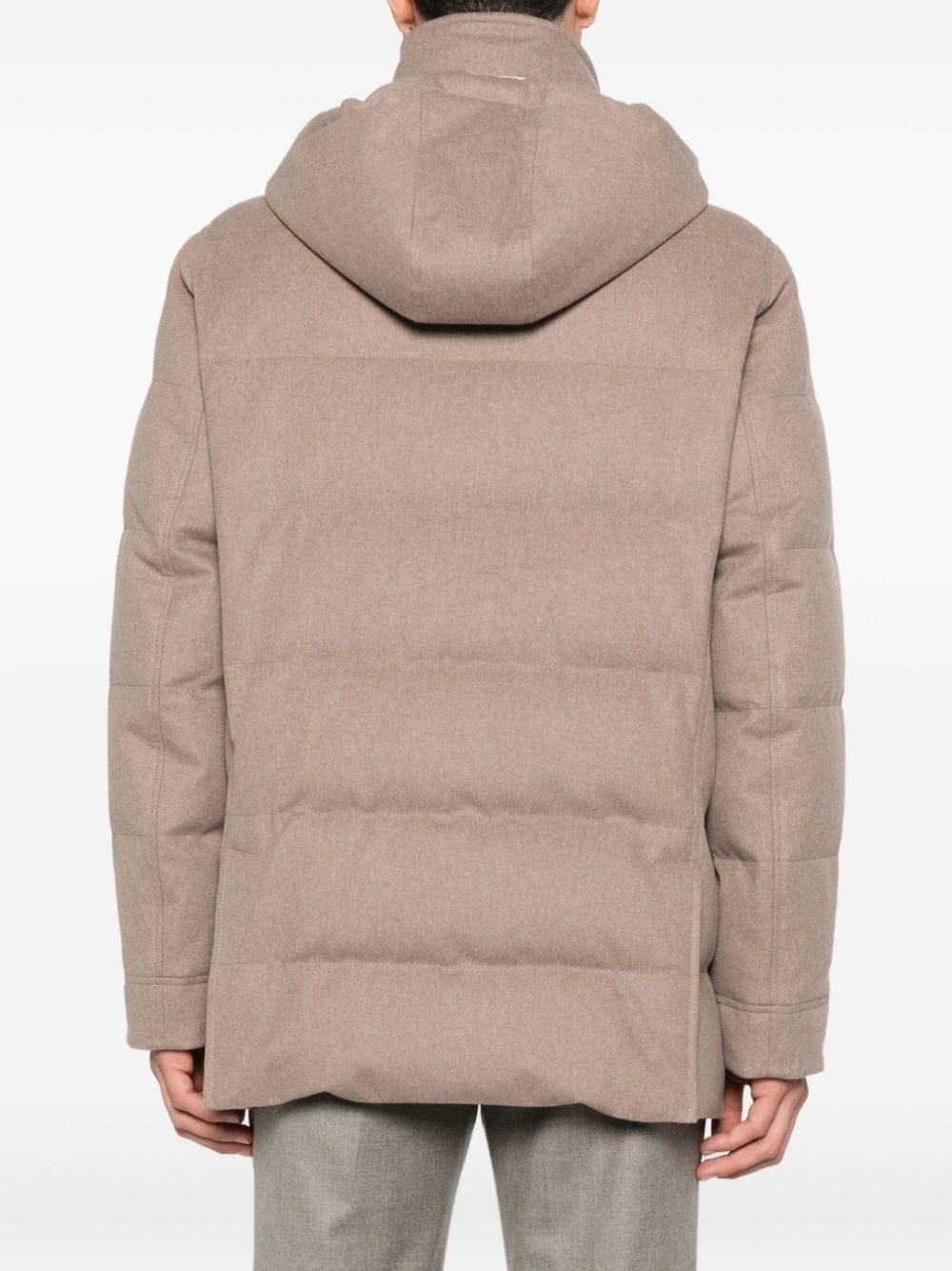 Brunello Cucinelli Wool Hooded Quilted Jacket