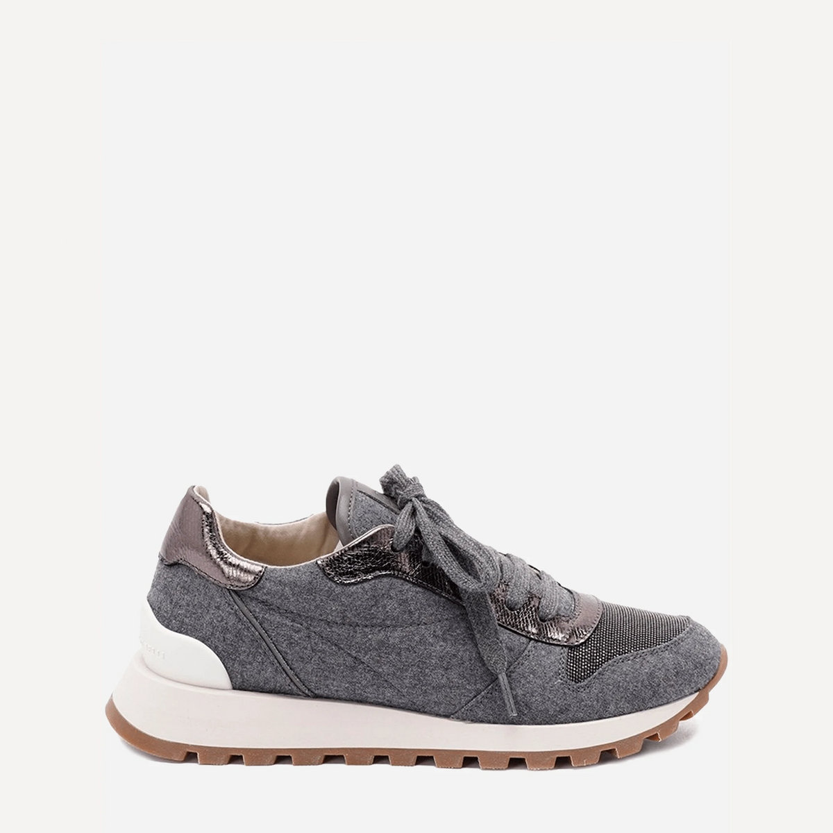 BRUNELLO CUCINELLI☆美品☆最終価格‼️ Brunello Cucinelli Wool Lamé Leather Sneakers | Sendegaro IT