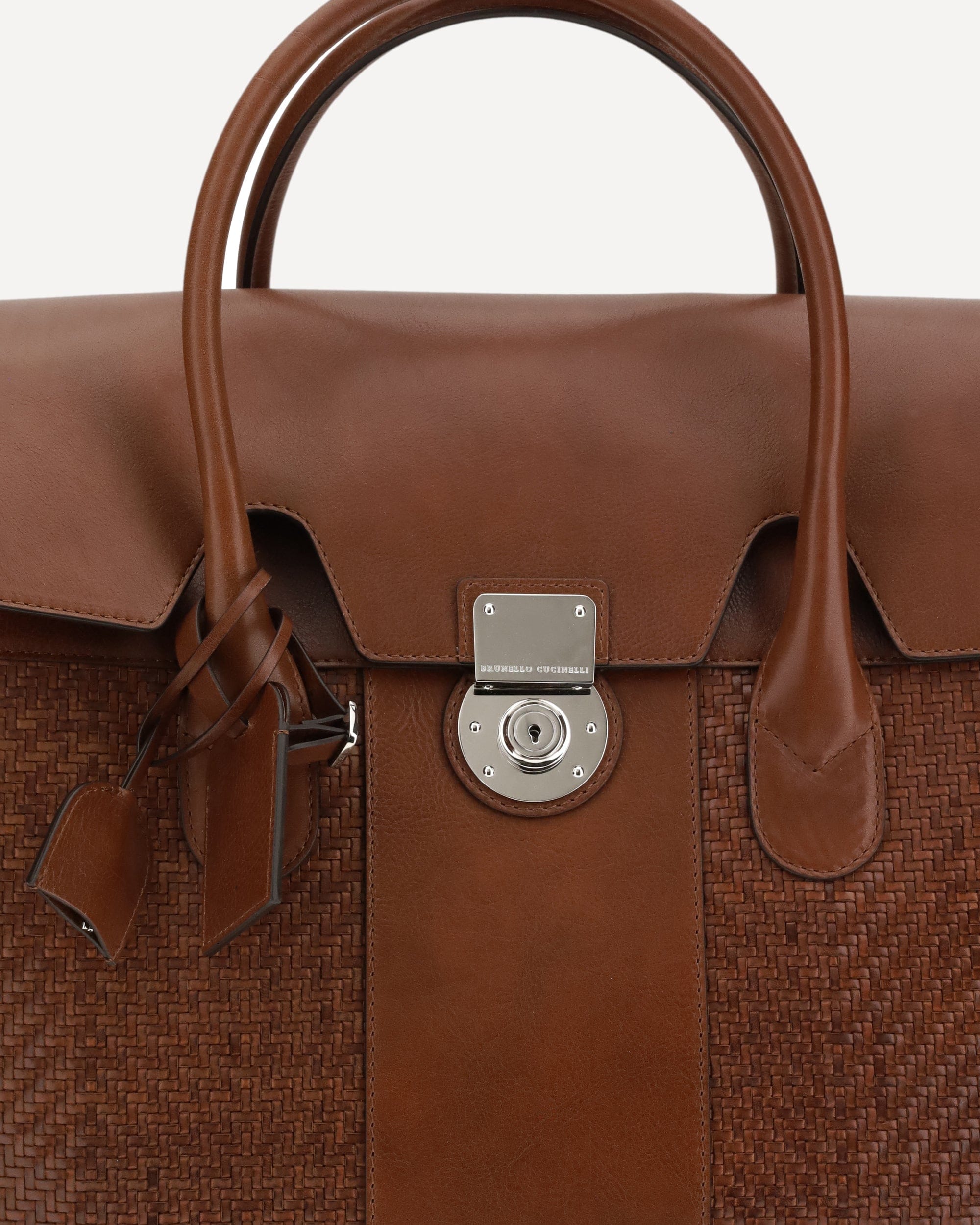 Brunello Cucinelli Brunello Cucinelli Woven Calf Country Travel Bag