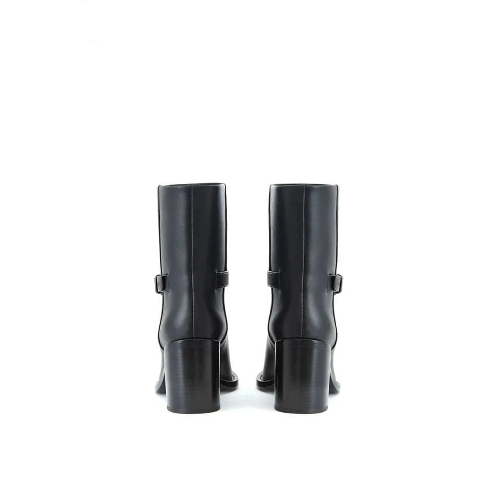 버버리 80mm 가죽 앵클 부츠