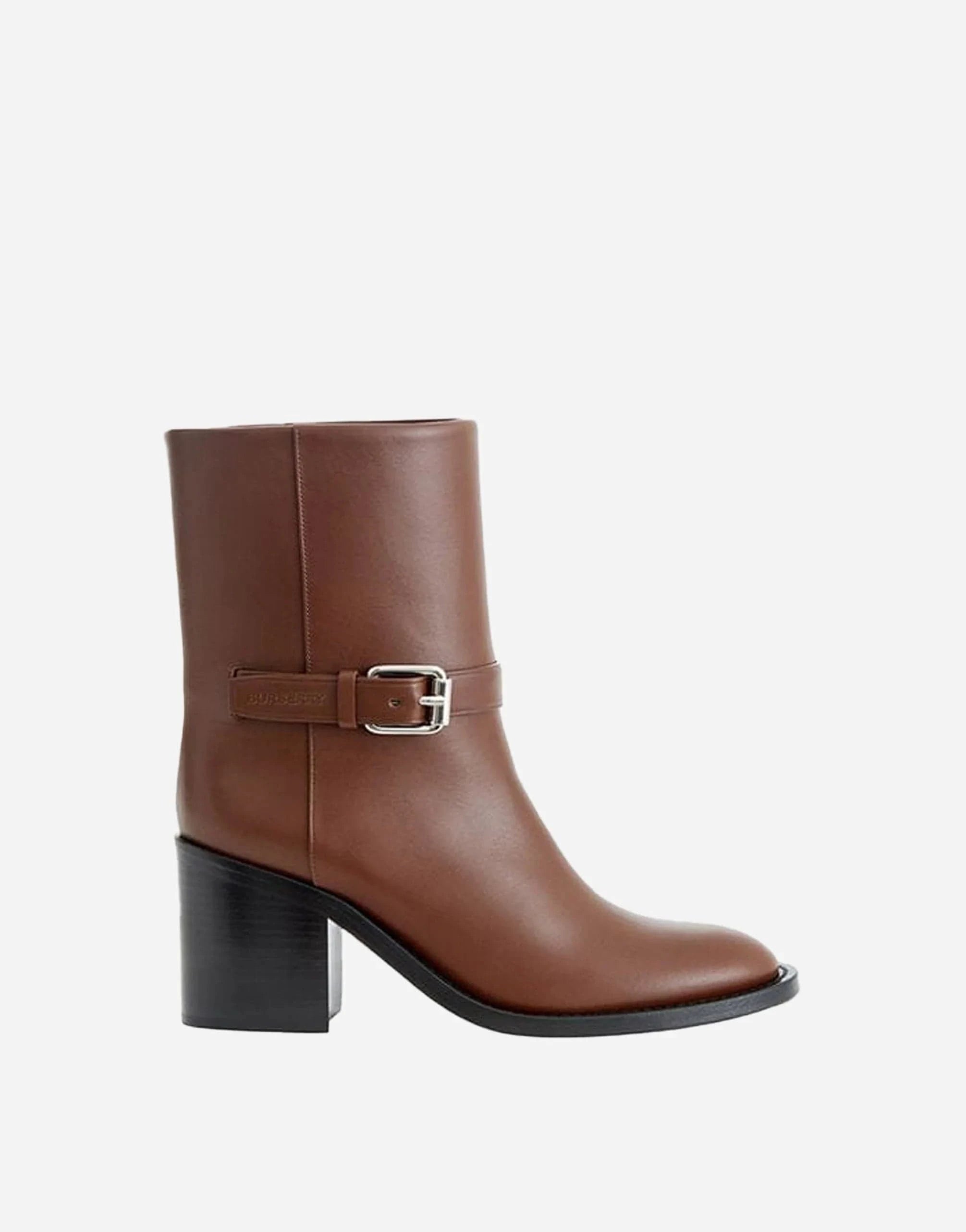 Burberry Ankle Strap Printed Logo Boots