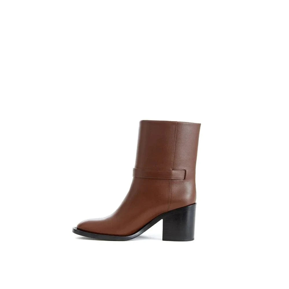 Burberry Ankle Strap Printed Logo Boots