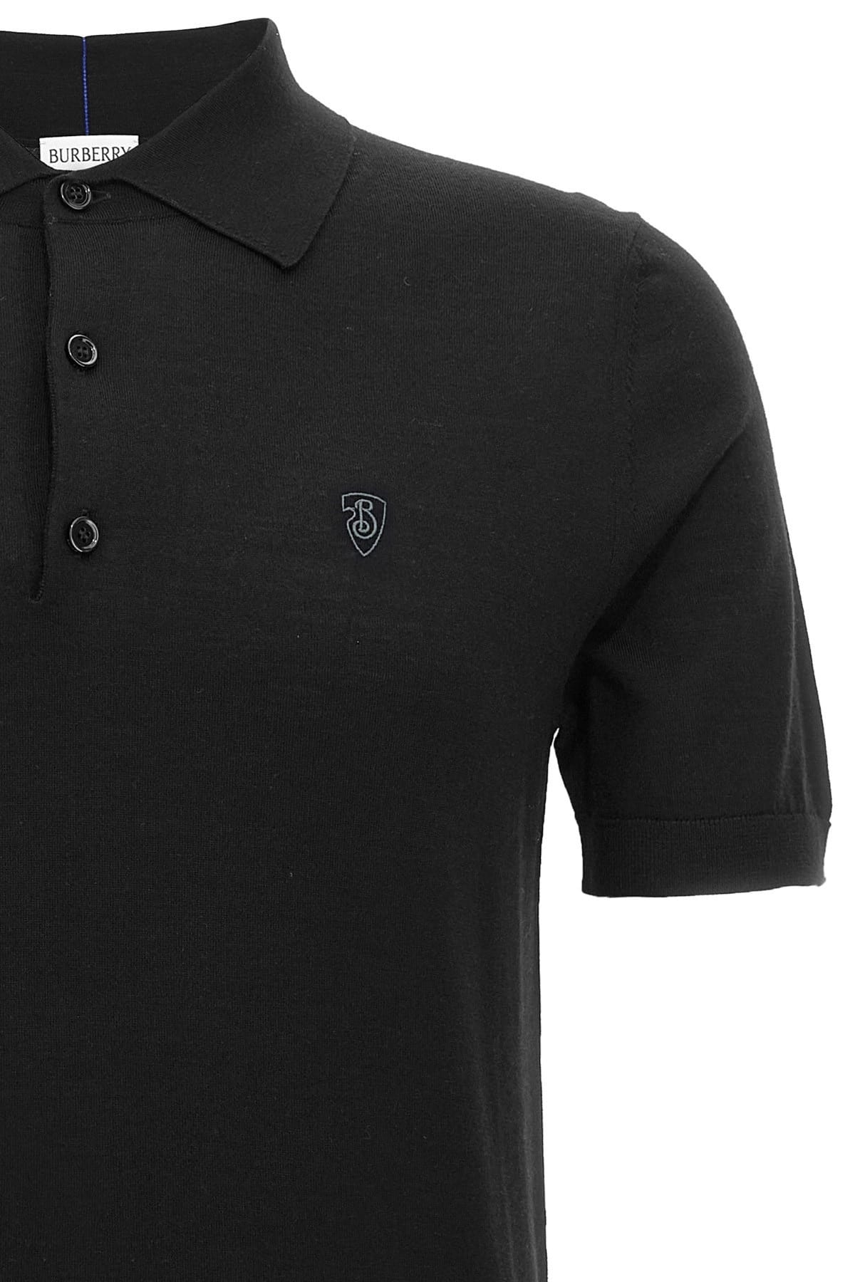 Burberry Burberry Black Wool Polo Shirt