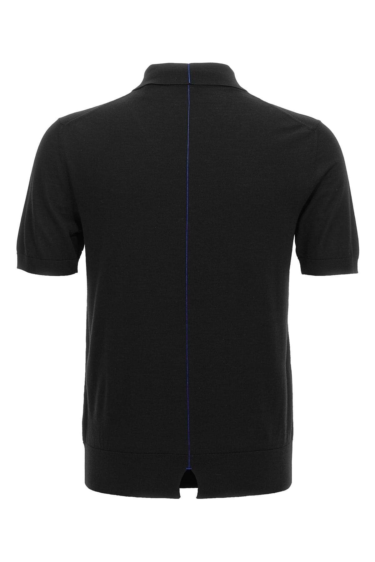 Burberry Black Wool Polo Shirt - alternate view