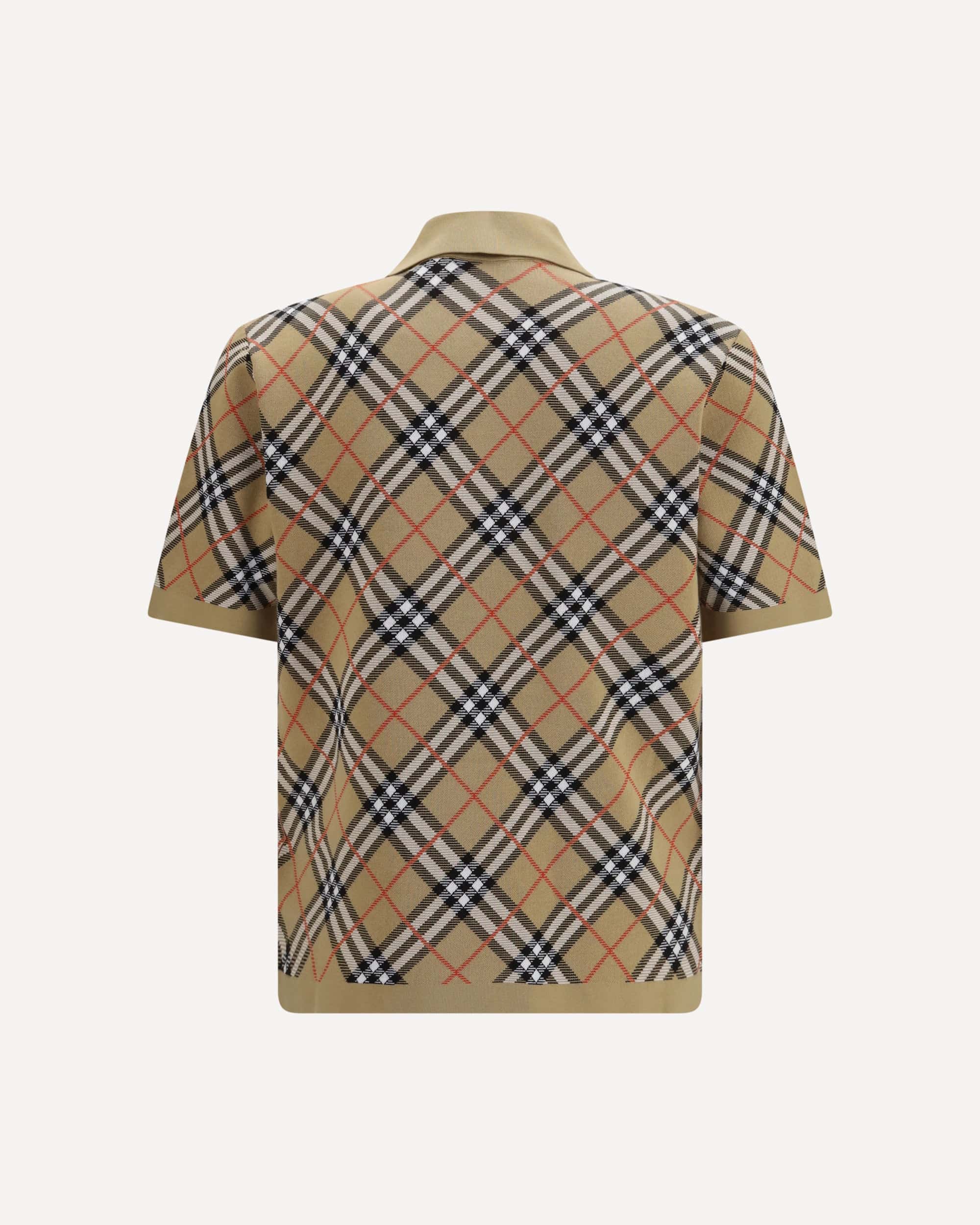 Burberry Check Cotton Blend Polo Shirt - alternate view
