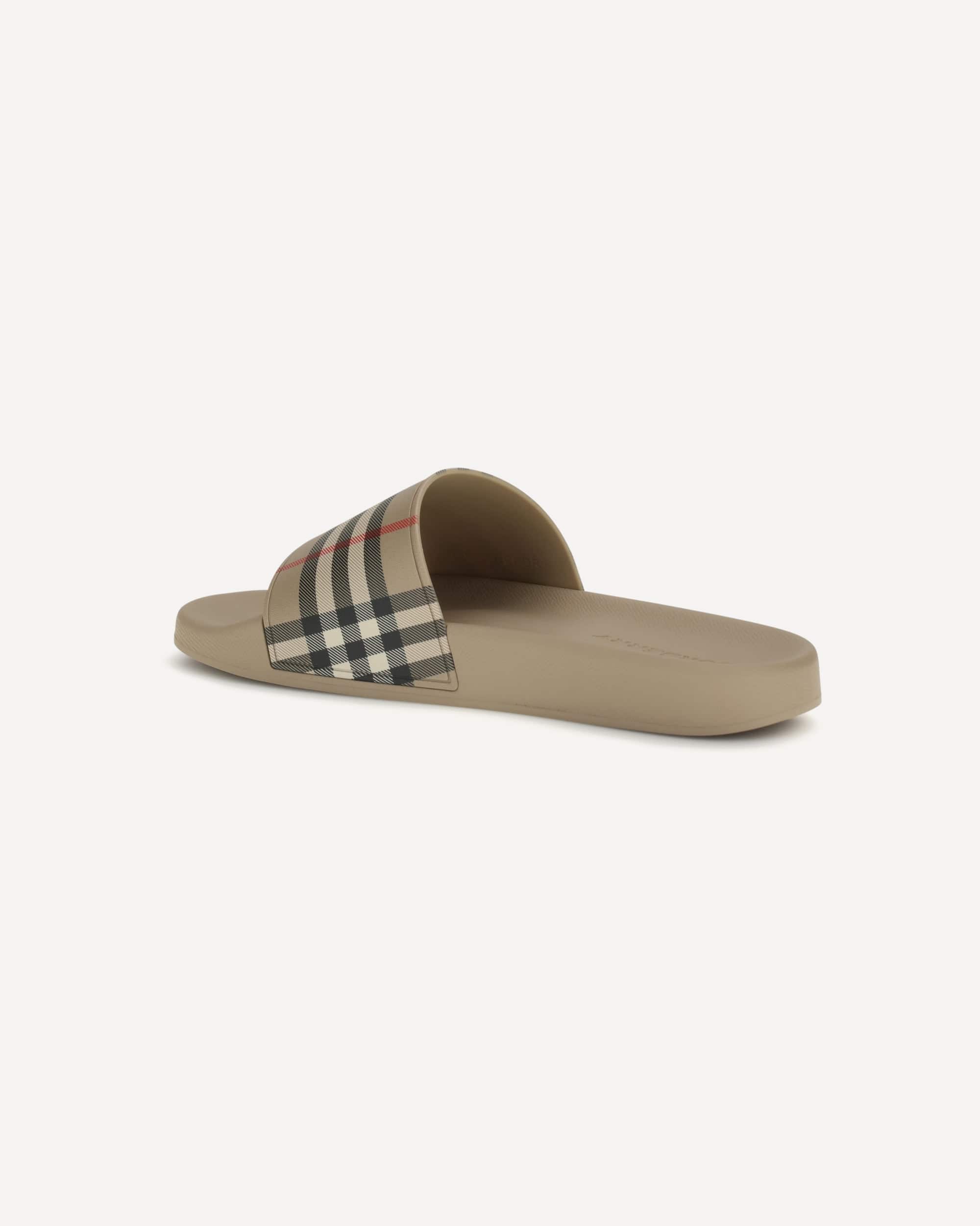 Burberry Check Slippers Slides