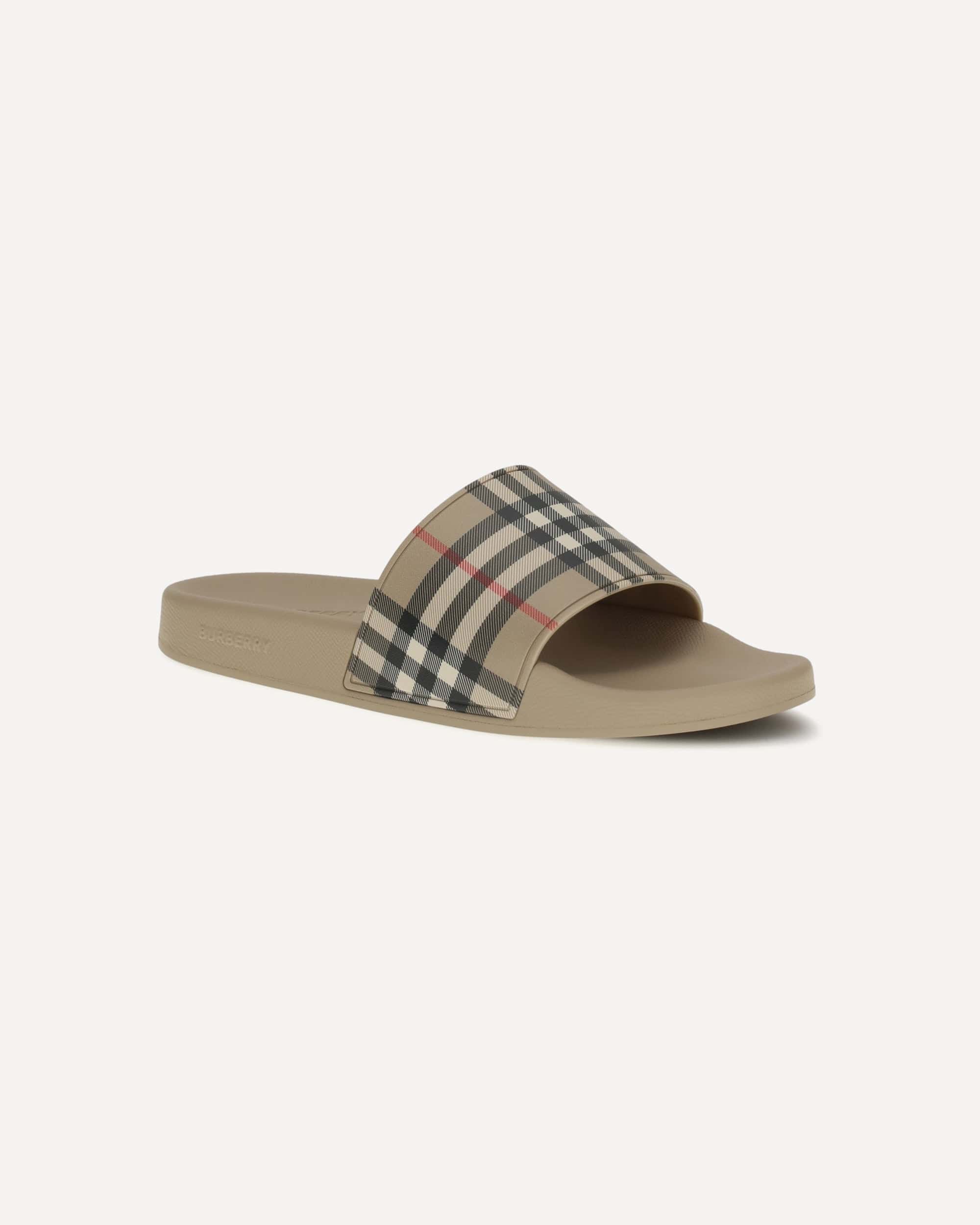 Burberry Check Slippers Slides - alternate view