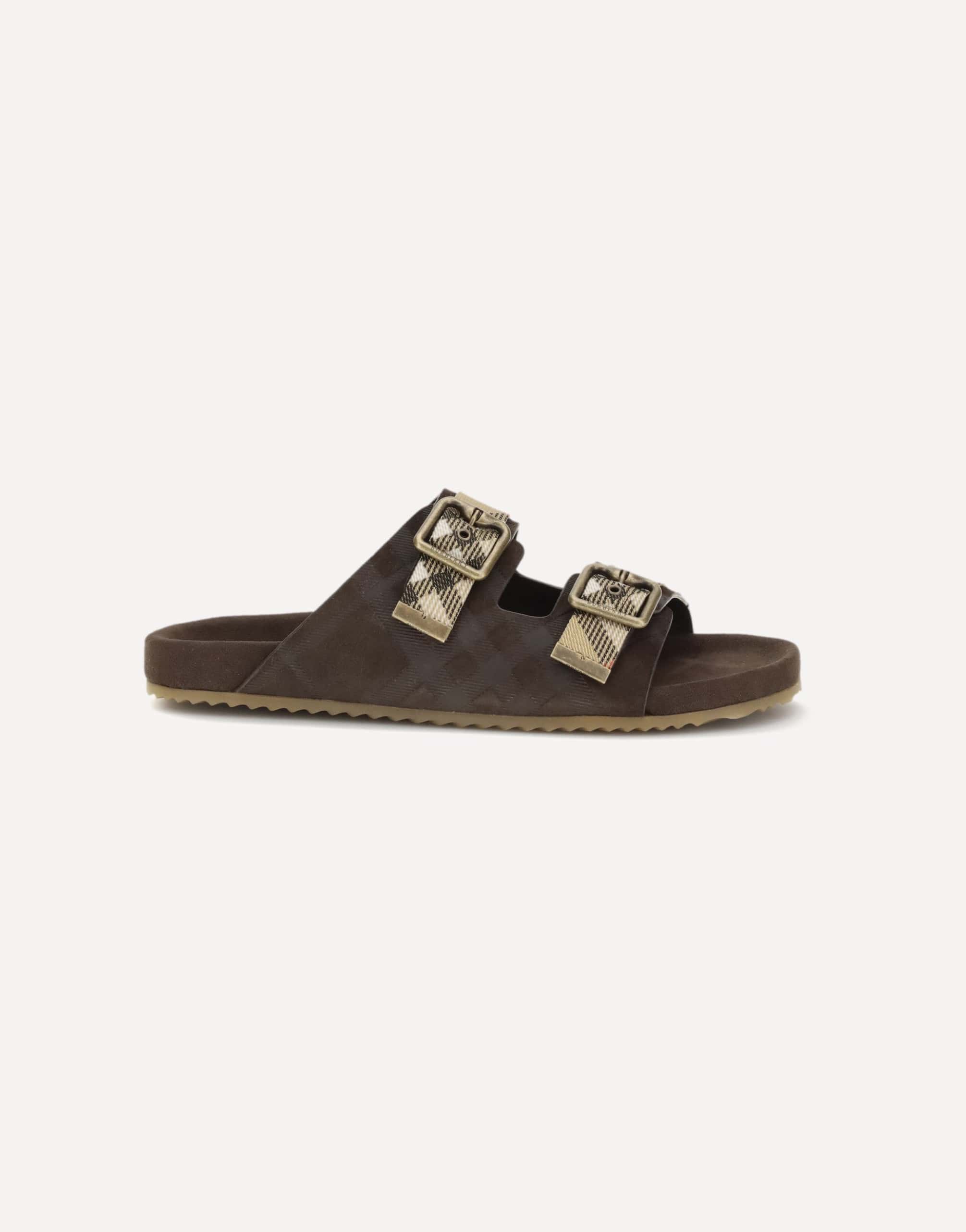Burberry Check Suede Urchin Sandals