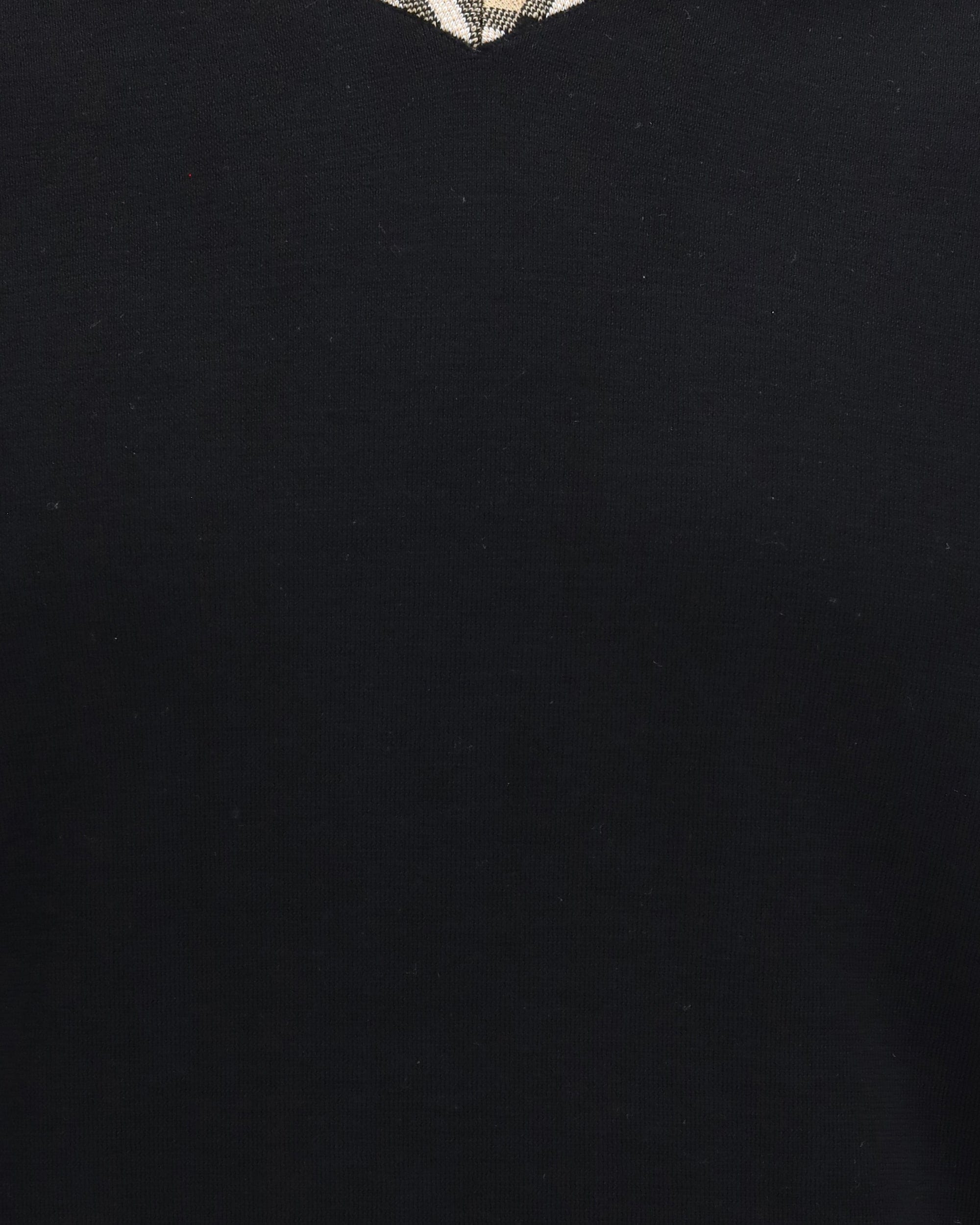 Burberry Burberry Check Trim Wool Sweater